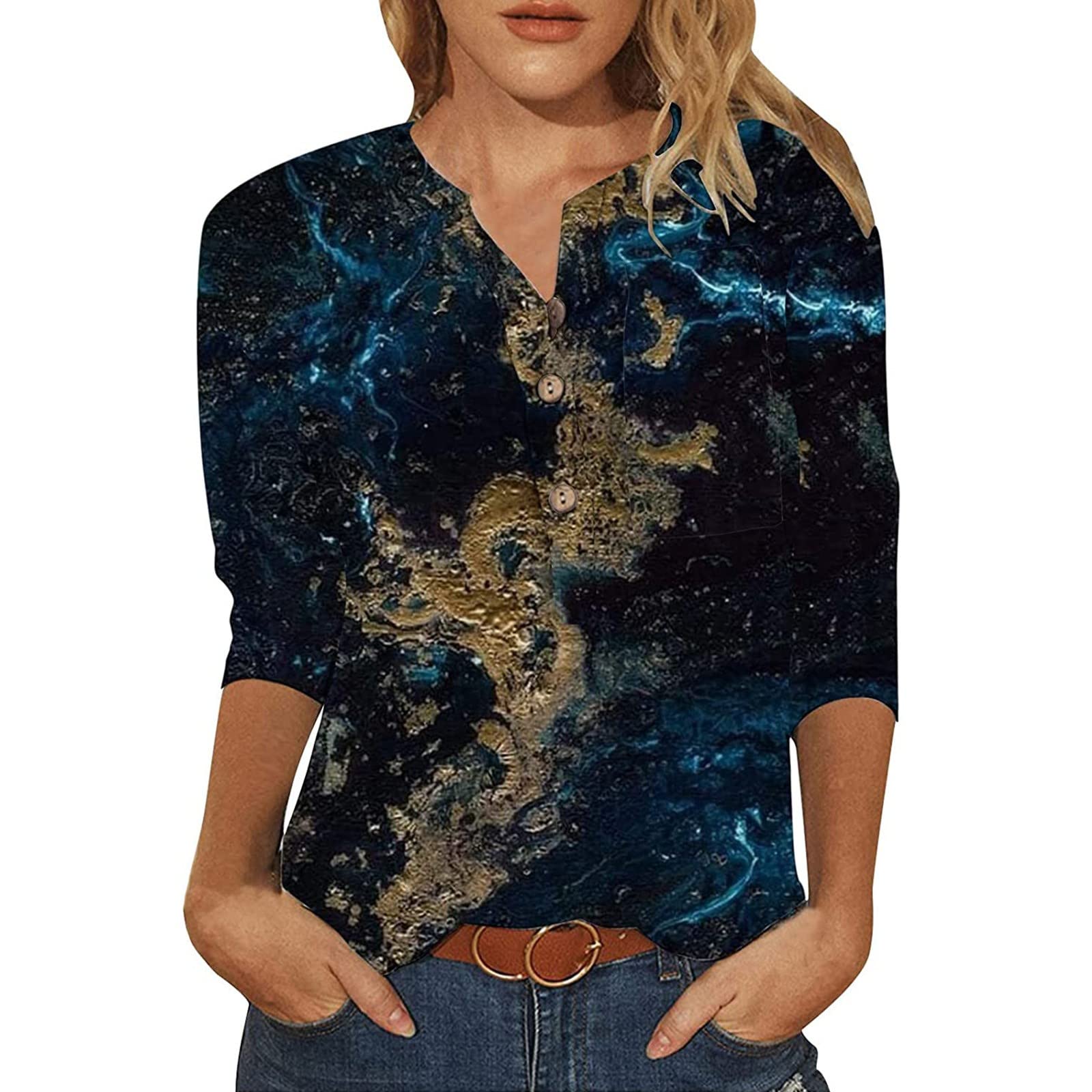 Women's Summer Tops - Sexy V-Neck Short Sleeve Dolman Blouse with Twist Front Detail | Loose Fit Casual & Dressy Shirt for Office, Date Night & Summer Outings
