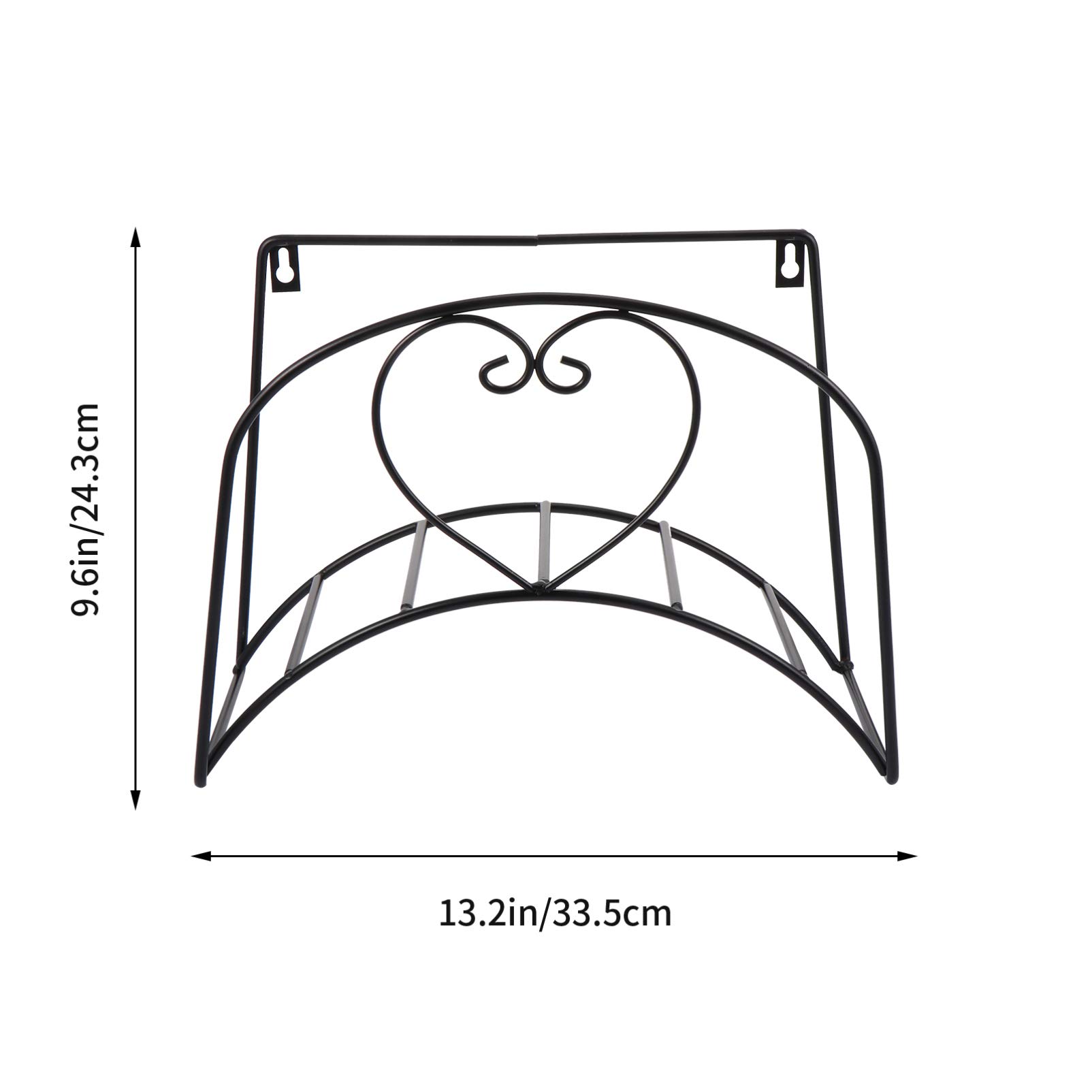 Heavy Duty Wrought Iron Hose Holder - Wall Mount Clothes Rack & Coat Hanger with Screws - Perfect for Garage, Laundry Room, and Automotive Storage - Durable Water Hose Stand Accessory for Organizing Hoses, Hooks, and Tools