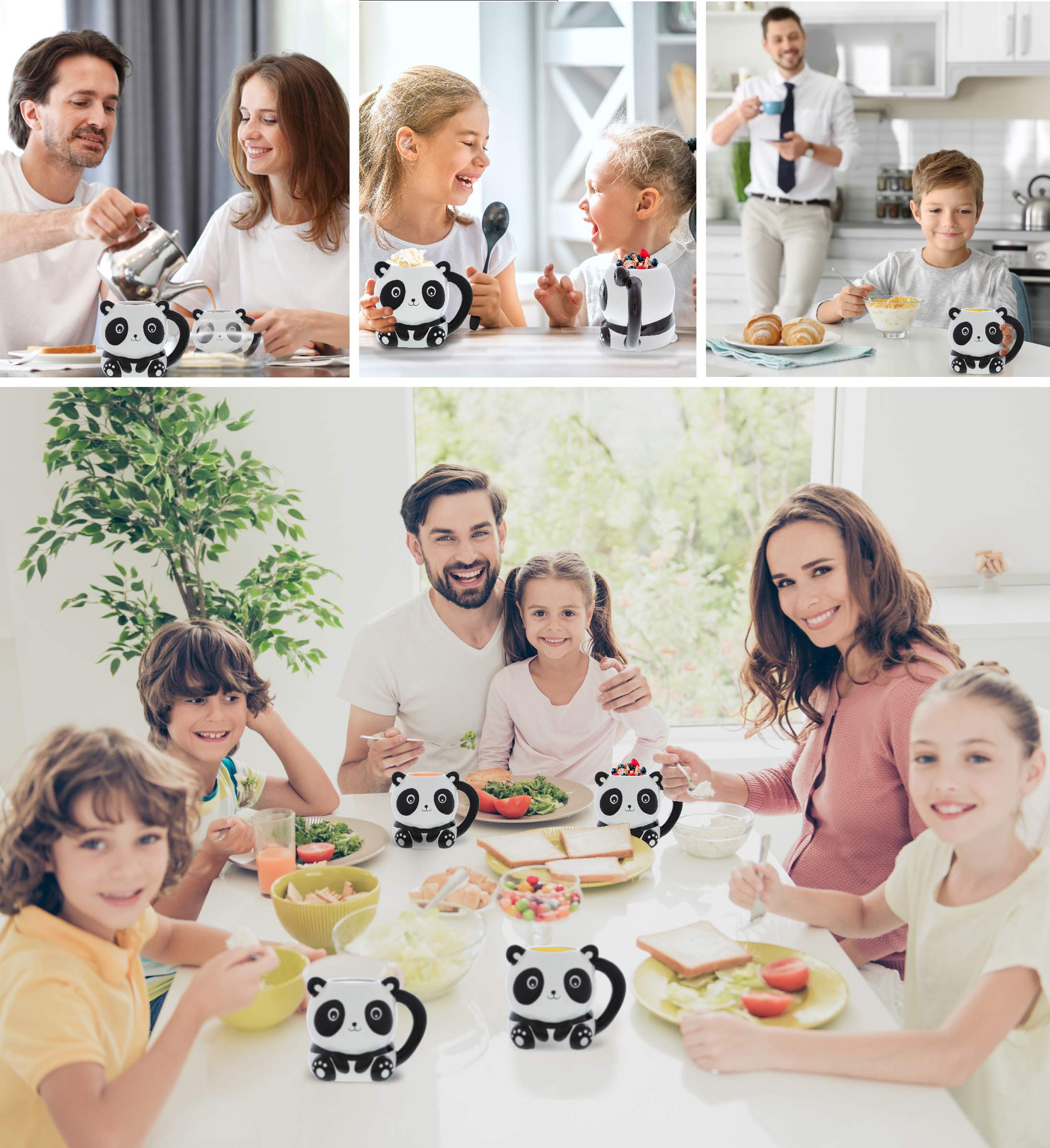 Cute Panda Coffee Mug for Women & Men - 17oz Ceramic Cup for Hot/Cold Drinks - Perfect Gift & Office Use