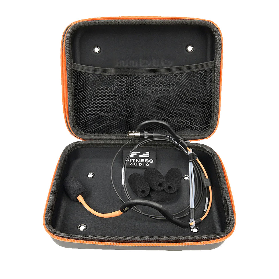 E Mic Fitness Headset Microphone with Case & Windscreen - Perfect for Gym, Running & Workout Sessions | Wireless Headset Mic for Trainers & Fitness Instructors
