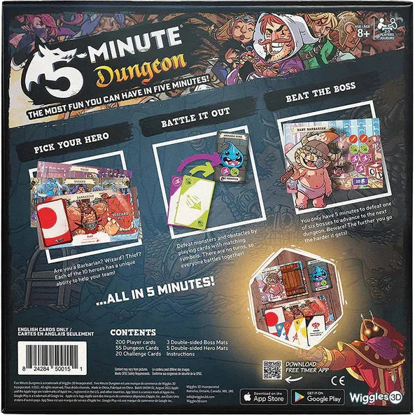 5 Minute Dungeon - Fast-Paced Cooperative Card Game for Family & Friends - Perfect for Game Nights, Parties & Travel