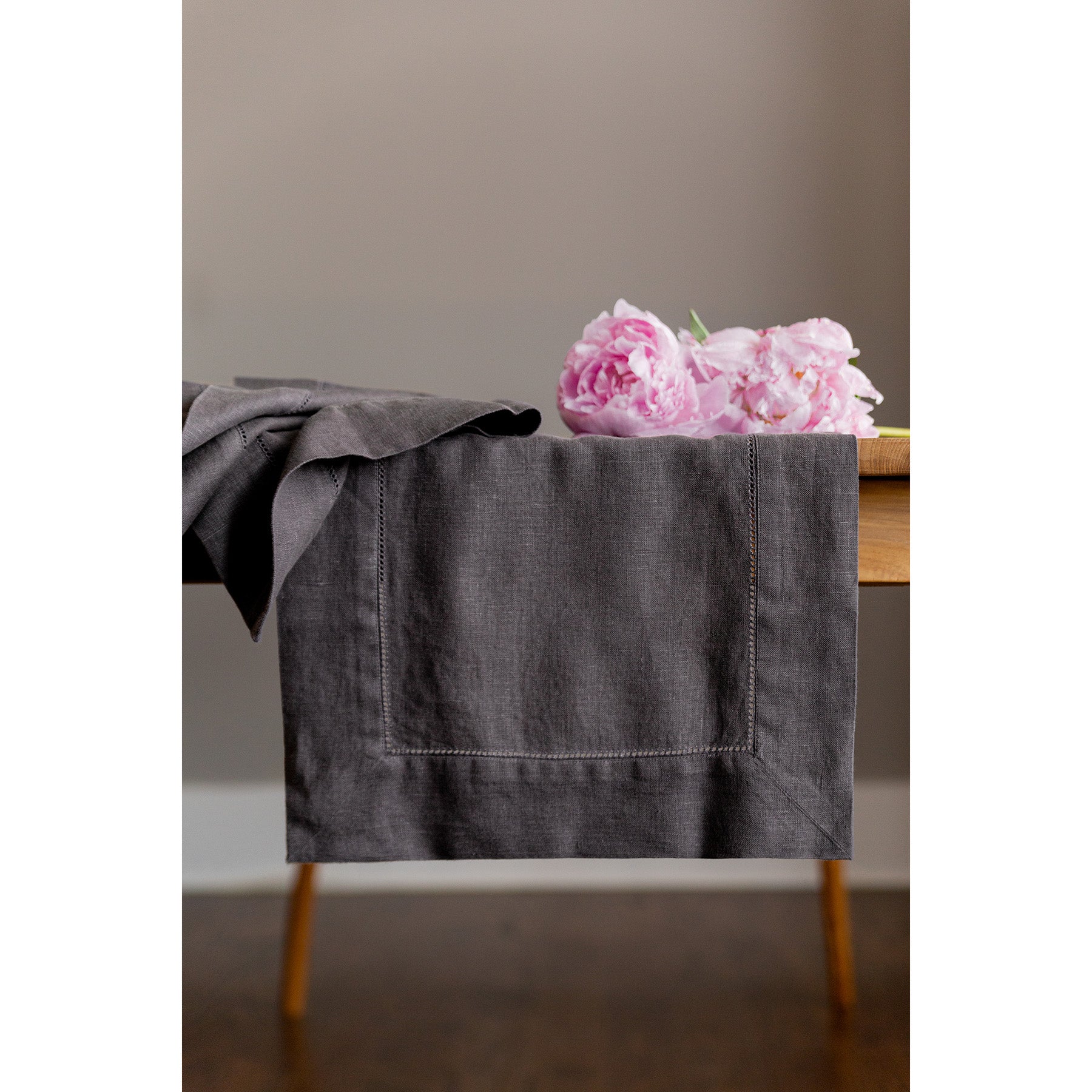Premium Heavyweight Hemstitch Table Runner - Elegant Dining Decor for Weddings, Holidays & Formal Events - 100% Cotton Linen Tablecloth Accessory