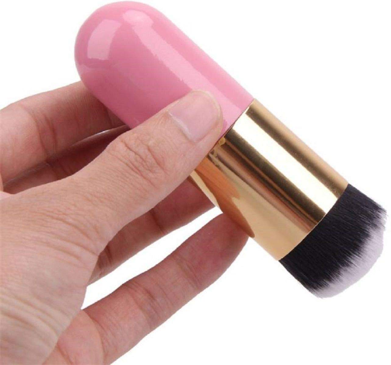 Lusty Soul Pink Foundation Brush & Oval Brush Set - Professional Makeup Brush Kit for Flawless Blending & Contouring - Perfect for Everyday Makeup & Special Occasions