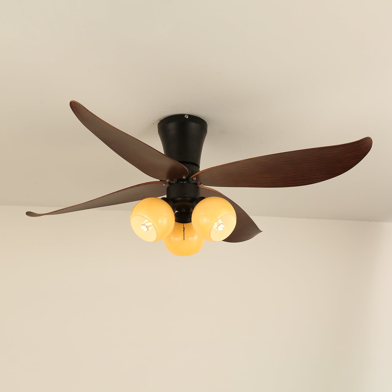 Arbora Bloom Ceiling Fan with Light Kit - Modern Flush Mount LED Ceiling Fan for Bedroom, Living Room & Office - Energy Efficient Quiet Operation