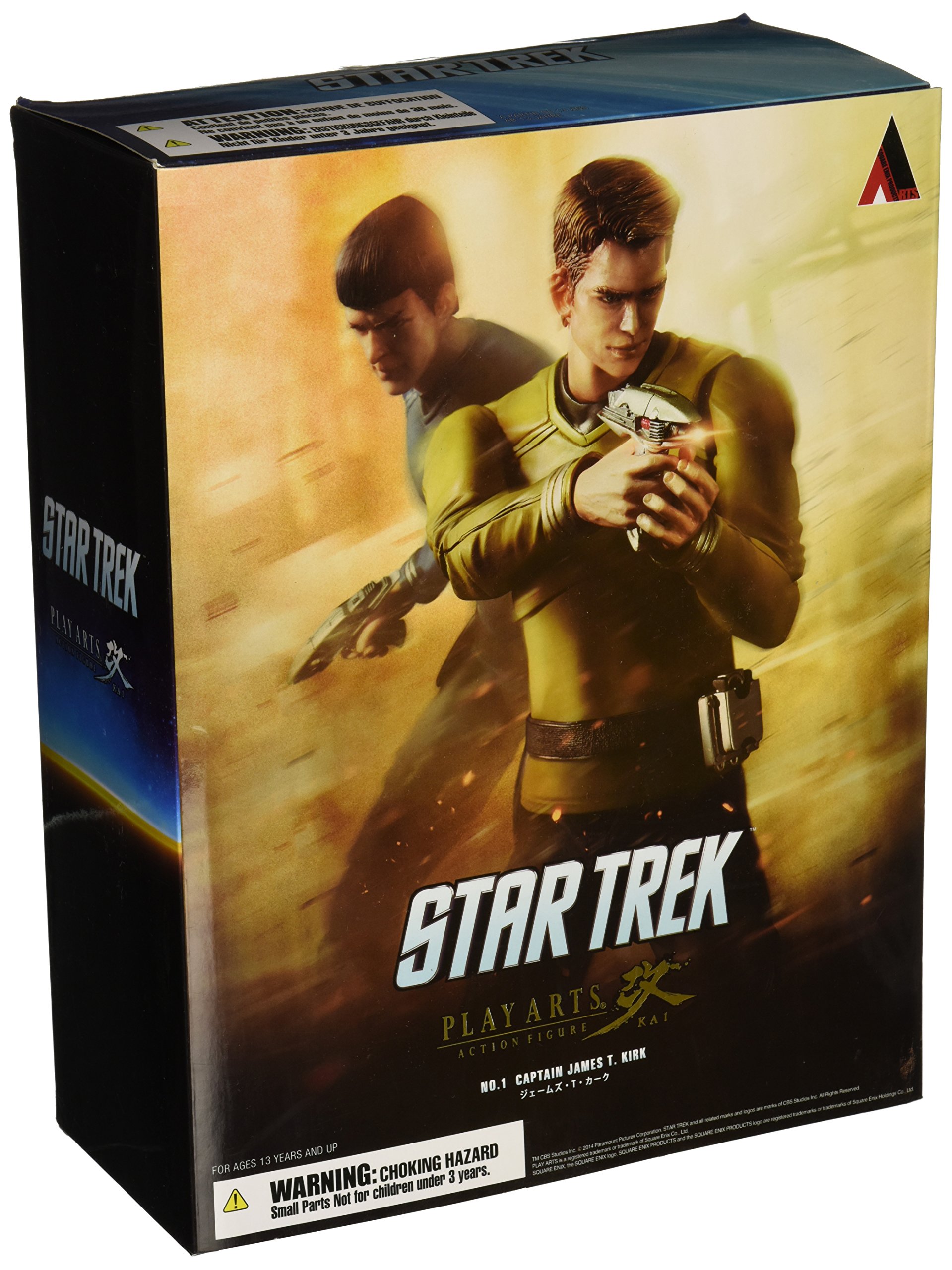 Square Enix Play Arts Kai Captain Kirk Action Figure - Star Trek Collectible Toy for Display & Gifts - Perfect for Fans, Home Decor, and Sci-Fi Collections