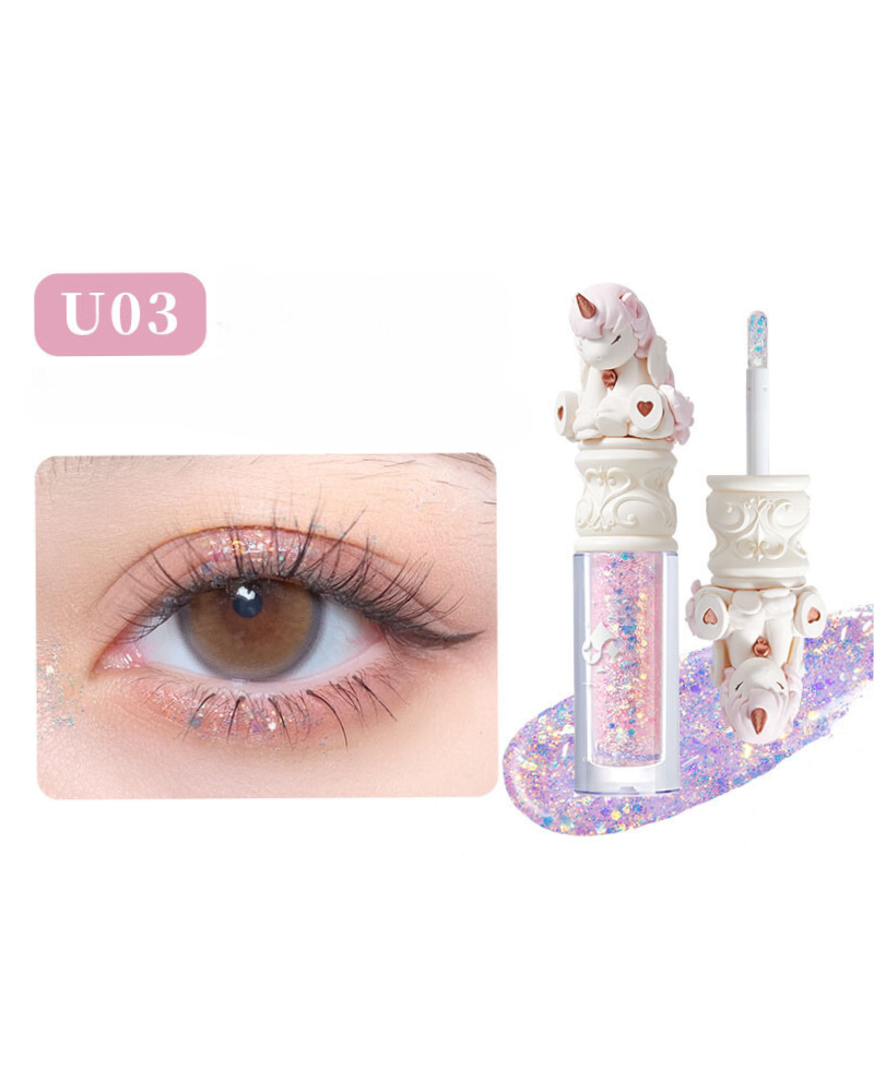 Sparkling Unicorn Liquid Eyeshadow - Long Lasting Shimmer & Glitter Makeup for Parties, Cosplay & Festive Occasions