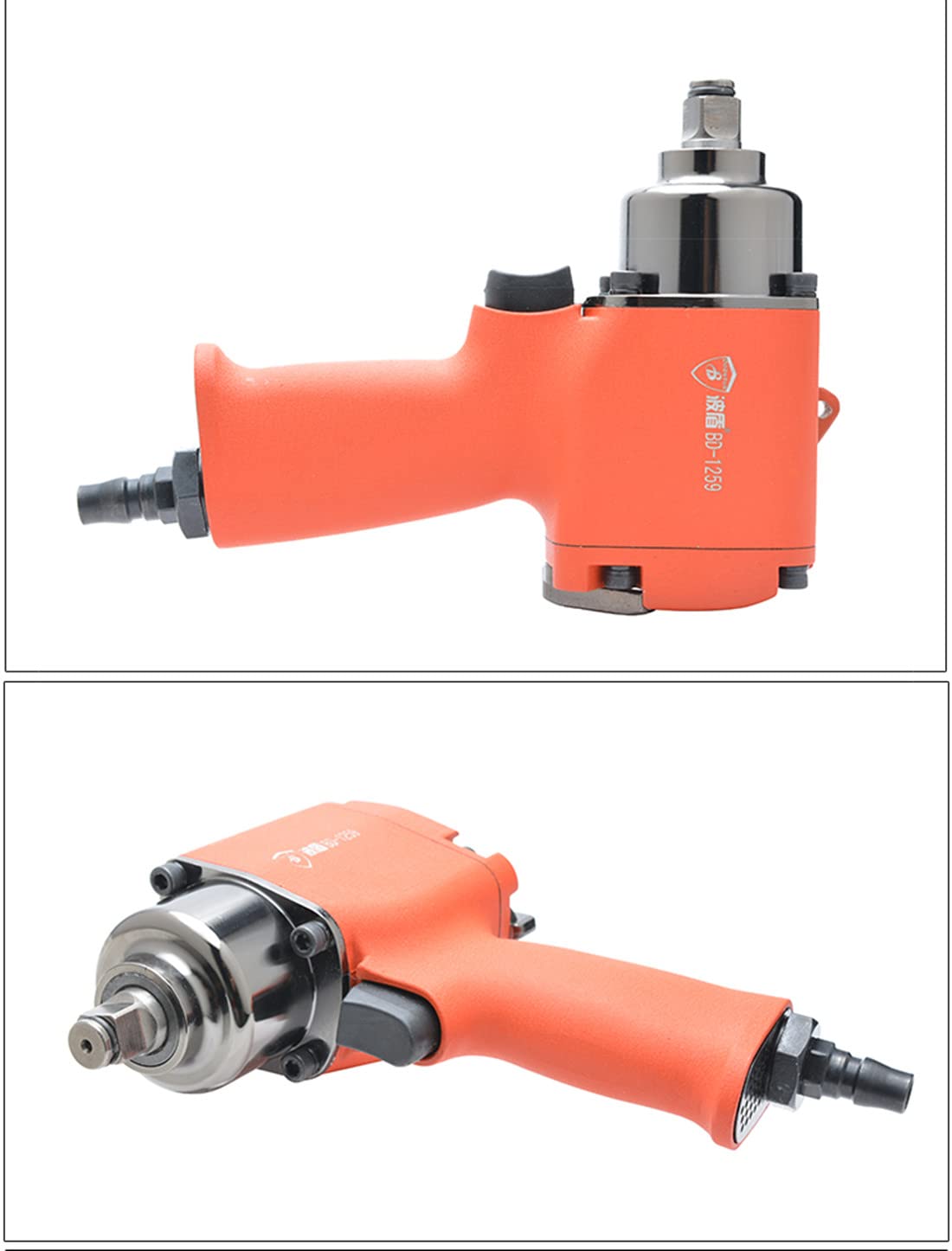 1/2 Inch 2-Hammer Pneumatic Air Impact Wrench - 9000 RPM, 610Nm High Torque Output - Heavy Duty Car Tire Repair Tool for Auto Maintenance & DIY Projects - Perfect for Mechanics, Garage Work & Vehicle Servicing