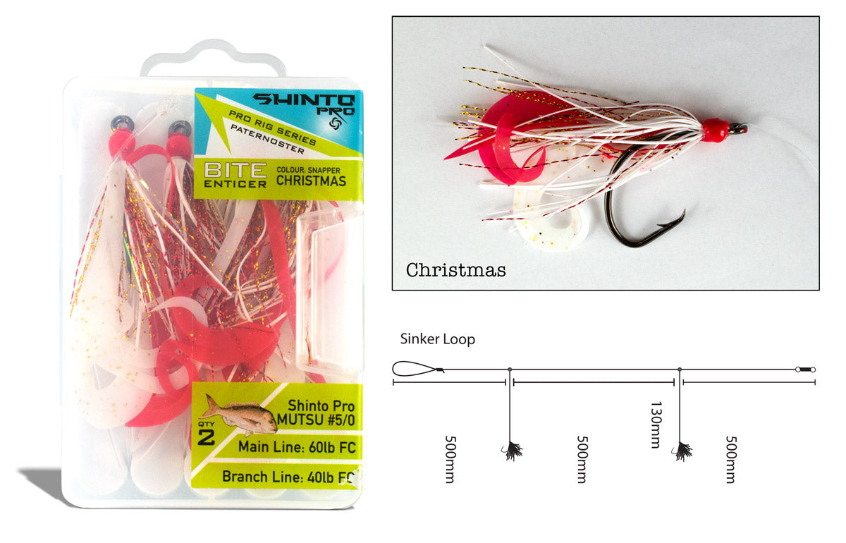 Bite Enticer Mutsu Paternoster Rigs #5/0 & #7/0 - Saltwater Fishing Lures for Offshore and Deep Sea Angling