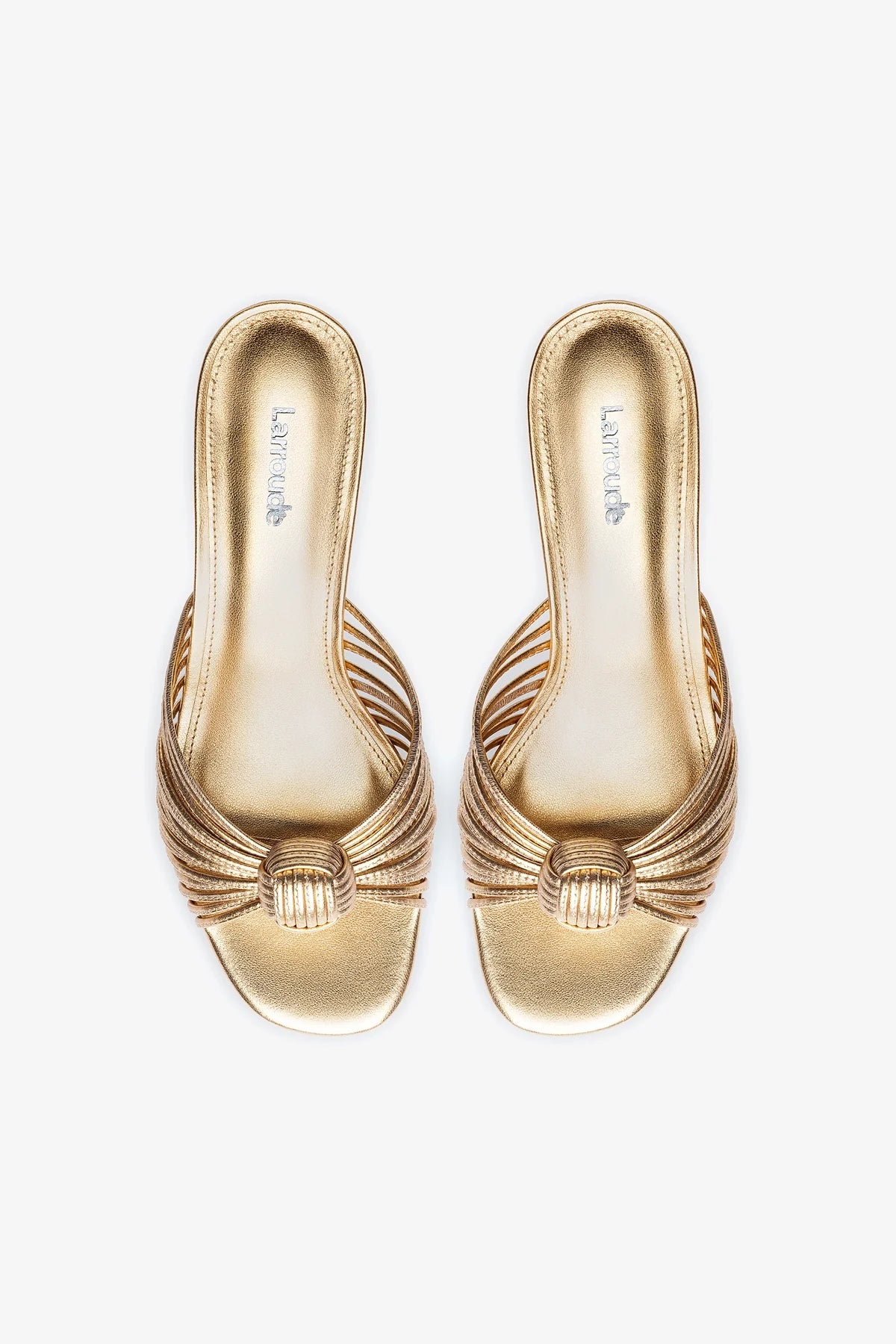 Valerie Mule Gold Metallic Leather Women's Shoes - Comfortable Slip-On Loafers for Office, Casual Wear & Everyday Outfits