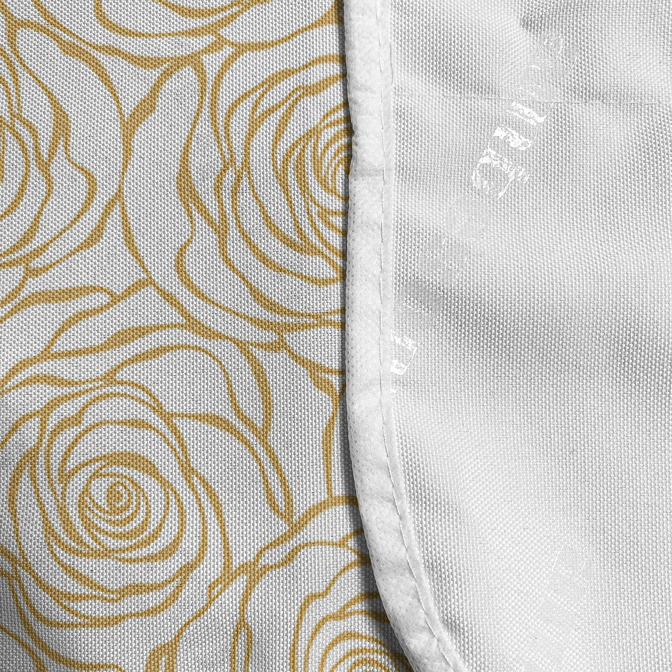 Ambesonne Contemporary Microwave Oven Cover - Art Deco Floral Pattern with Roses, Romantic Abstract Bouquet Design - Water Resistant Kitchen Organizer with Pockets - 36