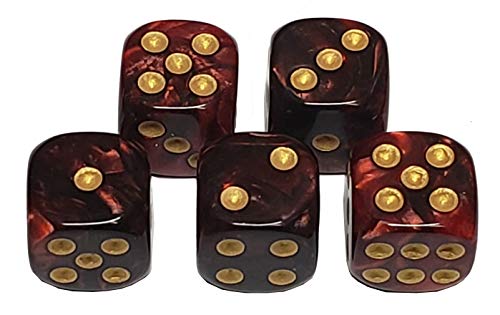 Red/Black, Gold Pips