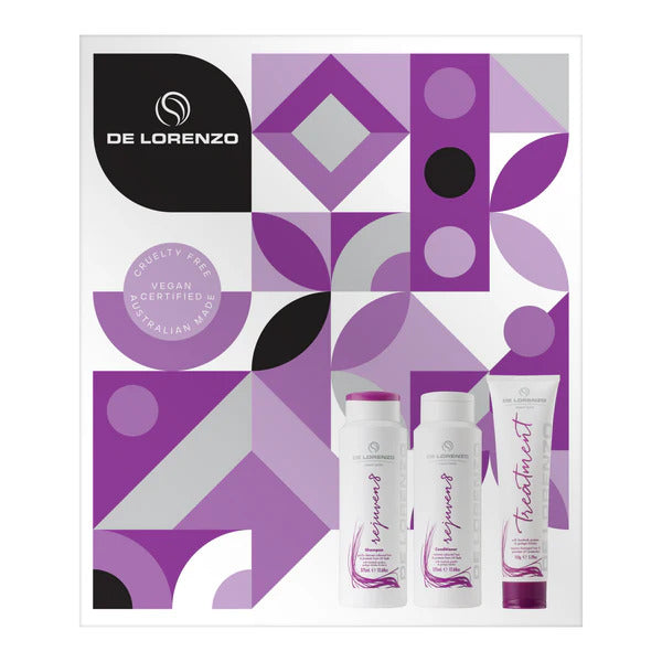 De Lorenzo Rejuven8 Hair Treatment Gift Pack - Professional Hair Care Set for Damaged & Dry Hair - Perfect for Home Use, Salon Treatments & Gifting