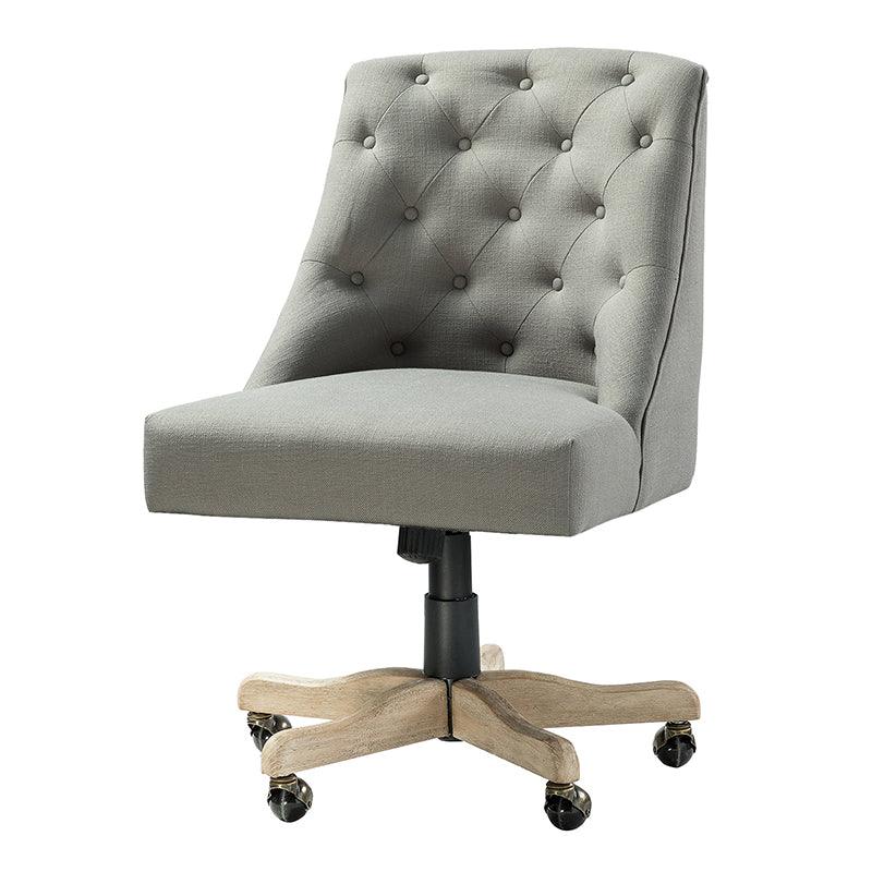 Estelle Upholstered Tufted Office Chair - Ergonomic Desk Chair with Lumbar Support for Home & Office Workspace | Comfortable Computer Chair for Long Hours Sitting