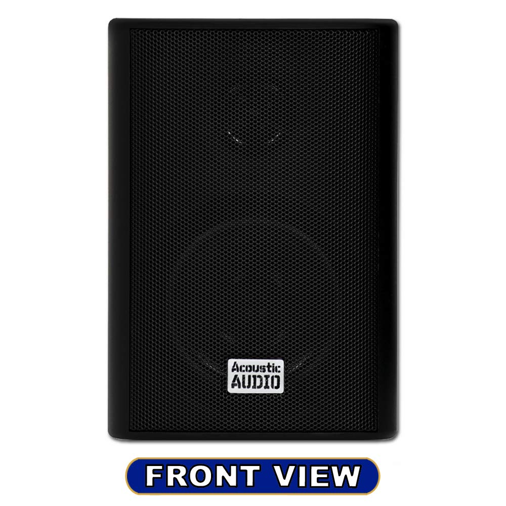 Acoustic Audio AA351B Indoor Outdoor 2-Way Black Speakers - 1500 Watt Power, 3 Pair Pack (AA351B-3Pr) - Perfect for Home Theater, Patio Parties & Background Music