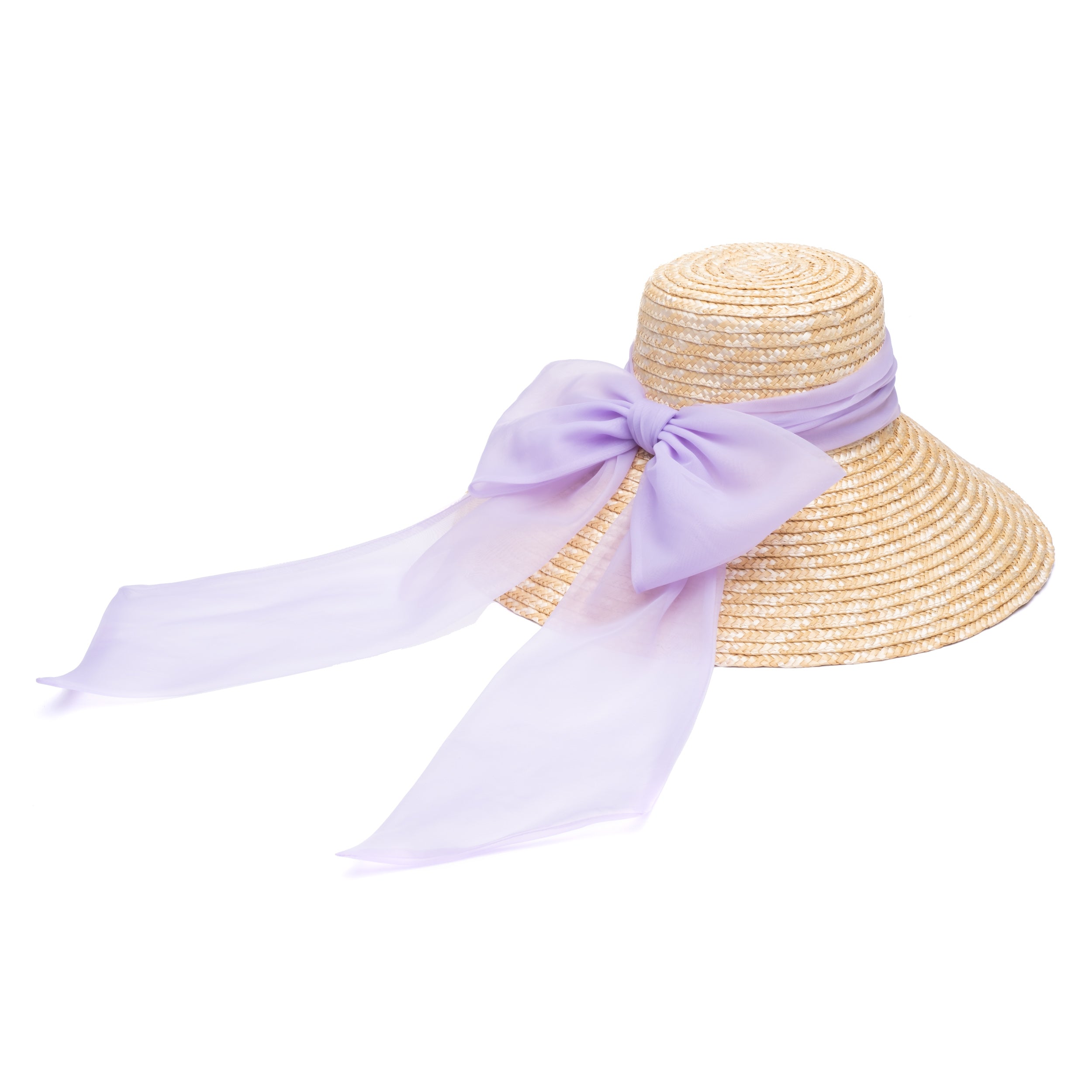 Mirabel Organza Wide Brim Sun Hat for Women - Elegant UV Protection Summer Beach Hat - Perfect for Outdoor, Wedding, and Vacation Use