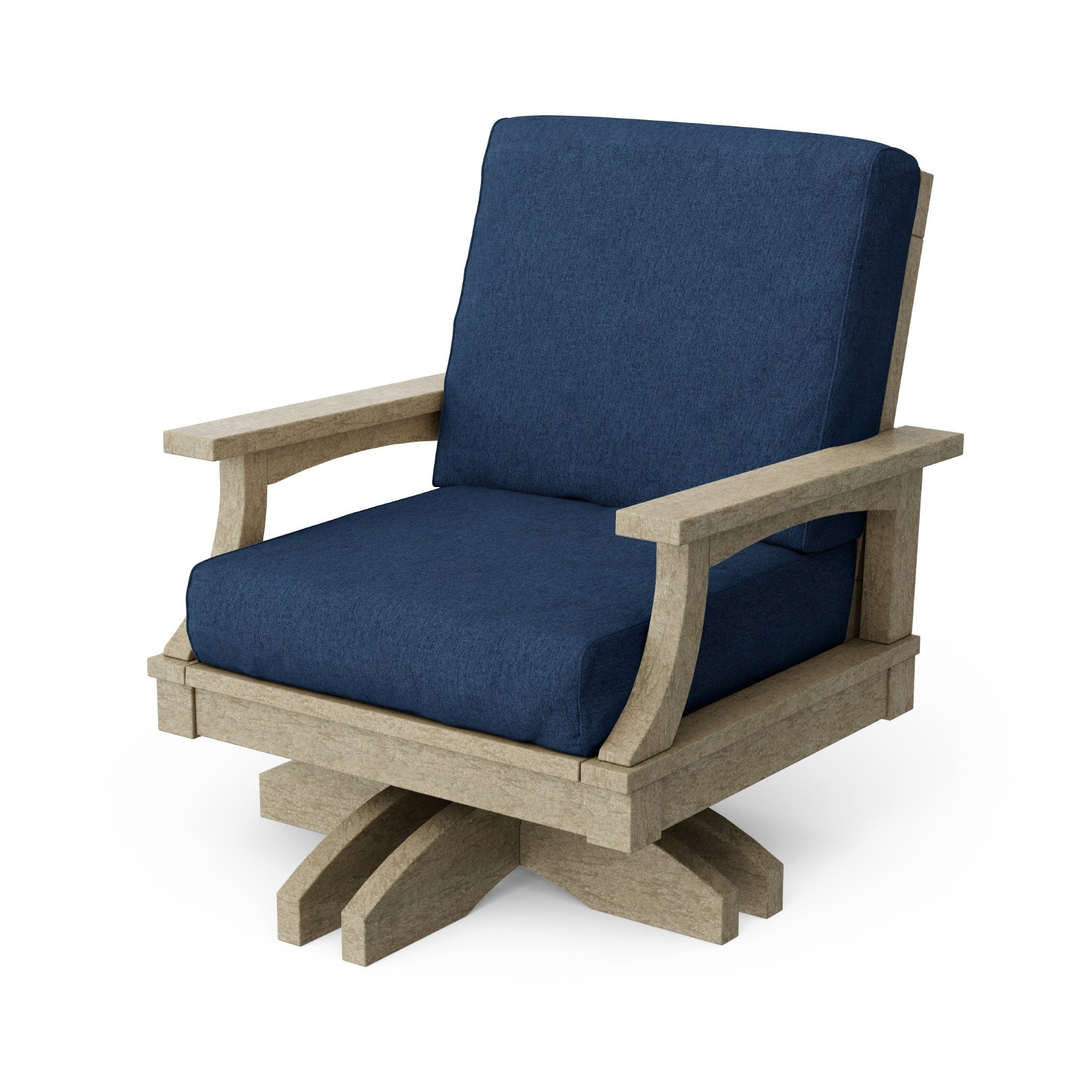 Heritage Deep Seating Swivel Chair - 360° Rotating Patio Lounge Chair with Cushions, Weather-Resistant Outdoor Furniture for Garden, Poolside & Backyard Relaxation
