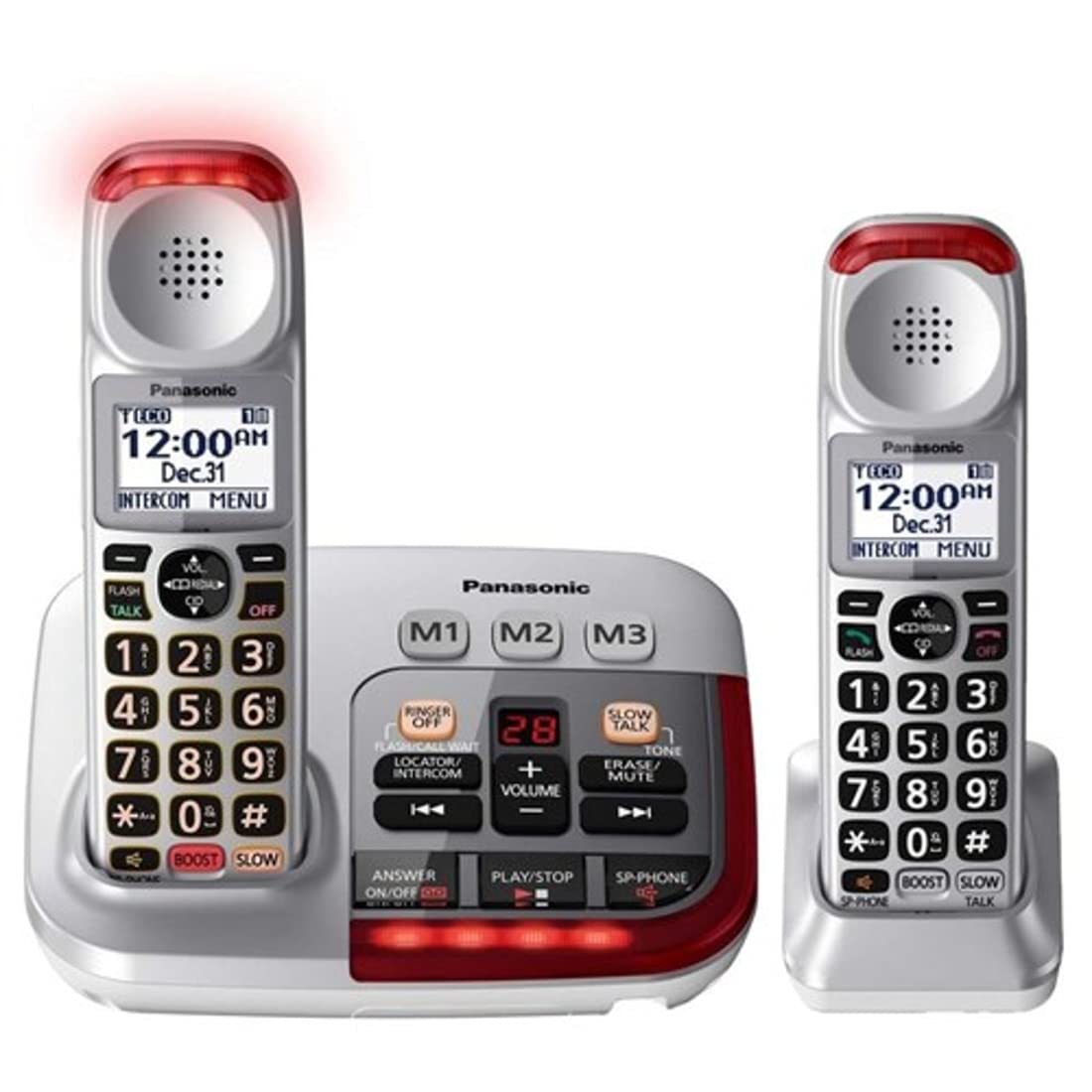 Panasonic KX-TGM450S Cordless Phone with (1) KX-TGMA45S Handset - 50dB Volume Booster, Slow Talk Control, Noise Reduction, Caller ID - Ideal for Seniors & Hearing Impaired - Perfect for Home & Office Use