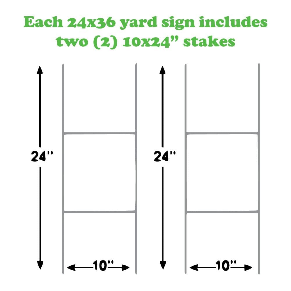 Fresh Baked Croissant Bread Sign - Large 24x36 Inch Weatherproof Corrugated Plastic Yard Sign with Metal H Stakes - Perfect for Bakeries, Cafes, Farmers Markets & Outdoor Advertising