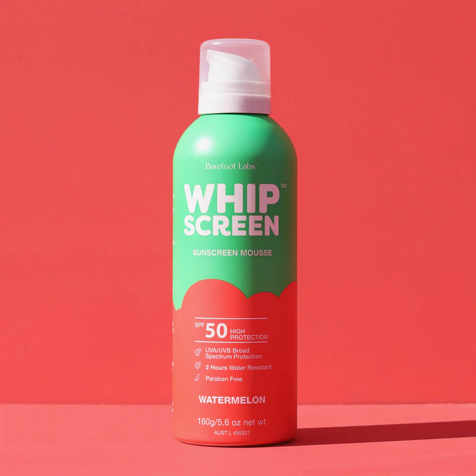 WhipScreen™ SPF 50 Sunscreen Mousse - Lightweight Watermelon Scented Sun Protection for Face & Body | Perfect for Beach, Pool & Outdoor Activities