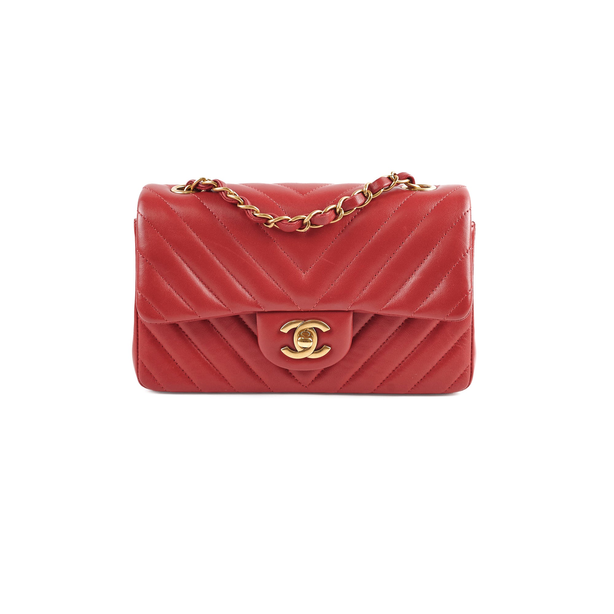 Chanel Mini Rectangular Chevron Lambskin Red 21 Series Handbag - Luxury Designer Crossbody Bag for Women, Perfect for Parties, Date Nights & Special Occasions