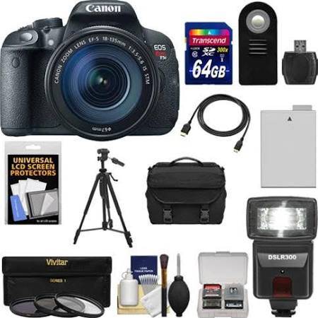 Canon EOS Rebel T5i / 800D & T7i Digital SLR Camera with EF-S 18-135mm IS USM Lens Bundle - Perfect for Travel Photography, Vlogging & Professional Portraits