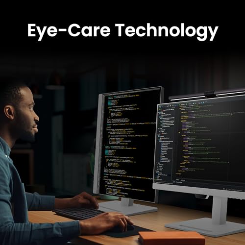 BenQ GW2485TC 24 Inch 1080p IPS Office Monitor with Eye Care Tech, Adaptive Brightness, Height & Tilt Adjustment - Built-in Speakers, Noise Cancelling Mic, Daisy Chain - DisplayPort, HDMI, USB-C - Perfect for Home Office, Coding, and Video Conferencing
