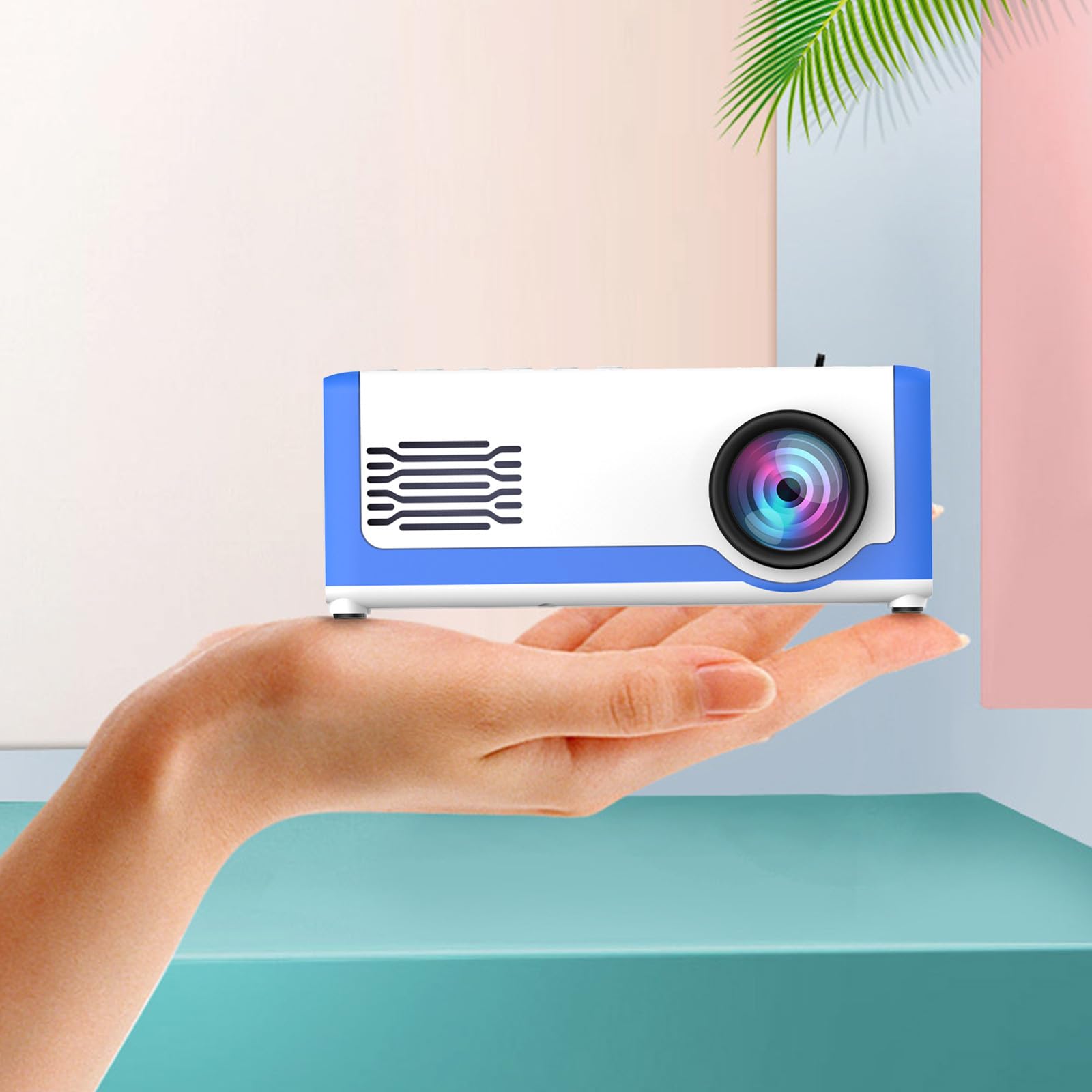 RYMMKOP Mini Projector - Portable HD LED Projector for Home Theater, Outdoor Movies & Kids Cartoons | HDMI & USB Connectivity | Perfect for Family Movie Nights, Birthday Gifts & Camping Entertainment
