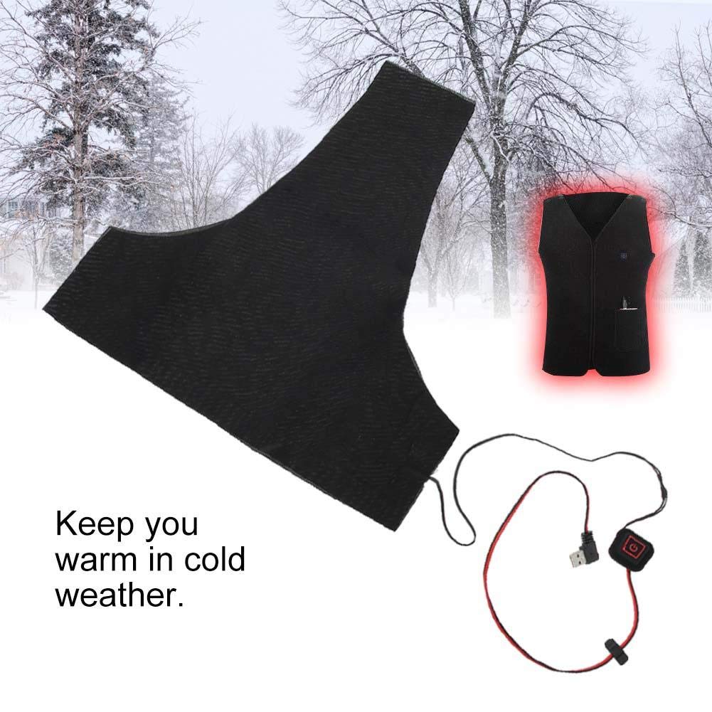 Vbestlife USB Heated Clothing Kit - Electric Heating Pad for Back, Winter Warmth with Alloy Fiber, Waterproof & Washable, Adjustable Temperature - Perfect for Outdoor Activities, Office, and Home Use