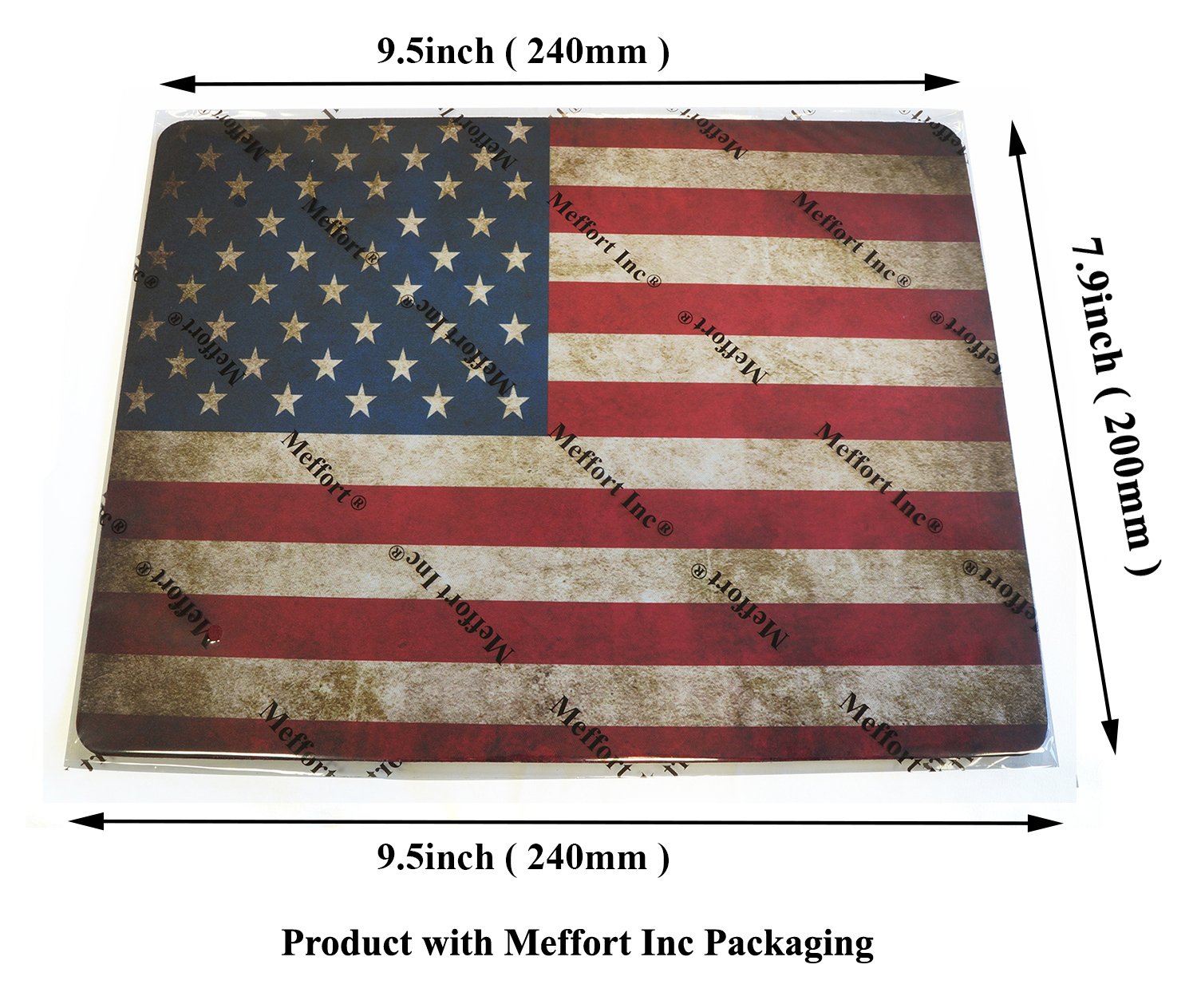 Non-Slip Gaming Mouse Pad with Smooth Surface for Precise Control - 9.5x7.9 Inch USA Flag Design - Perfect for PC, Laptop & Office Work - Ideal for Gamers, Professionals & Home Office Use