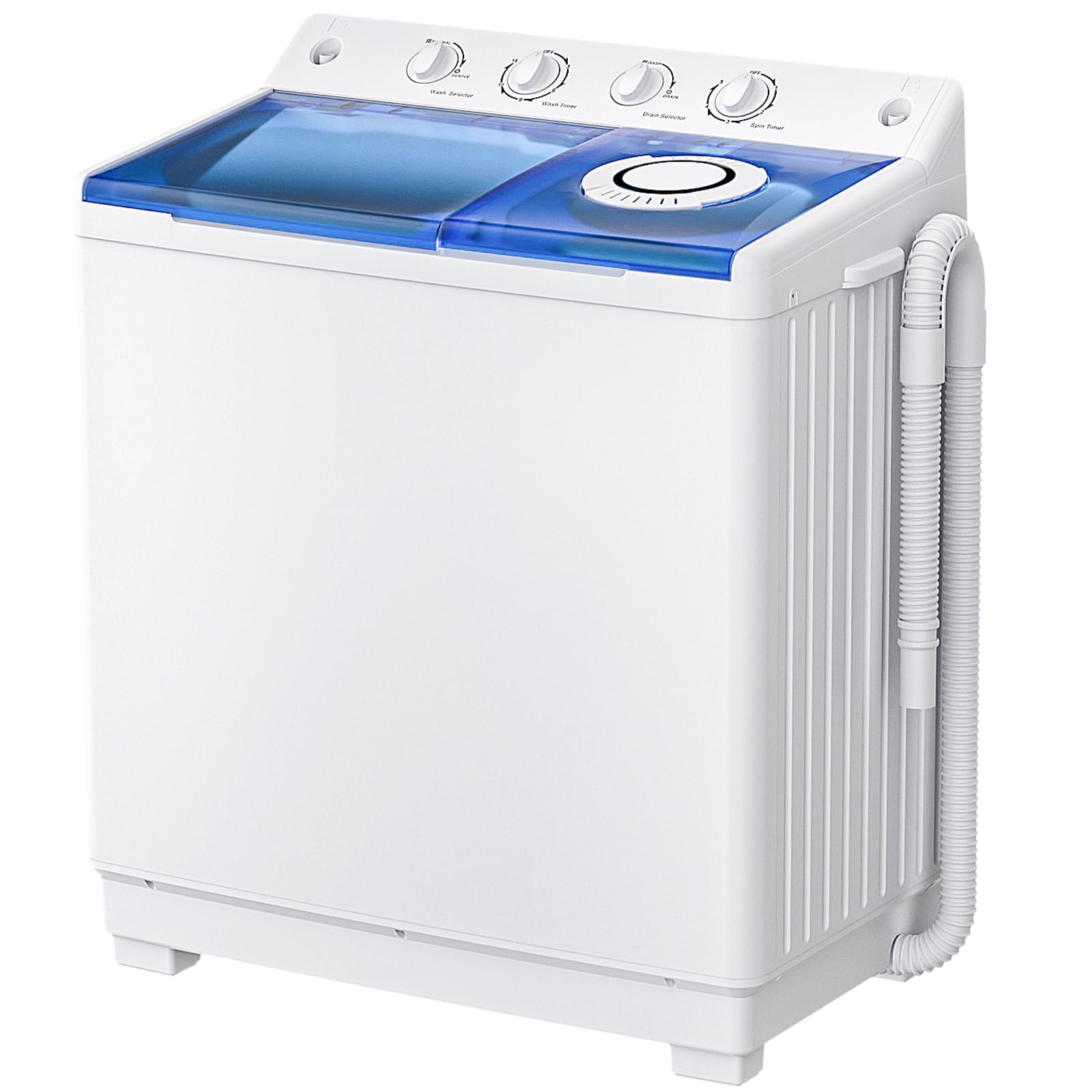 VCJ Portable Twin Tub Washing Machine - 40lbs Capacity Compact Laundry Washer & Spinner Combo (24Lbs Wash & 16Lbs Spin) for Apartments, RVs, Dorms - Perfect for Small Spaces & Travel Use