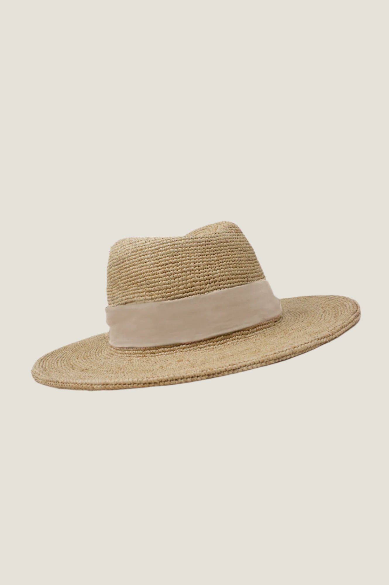 Stylish Taupe Raffia Panama Hat for Women & Men - Breathable Summer Sun Hat for Beach, Travel & Outdoor Activities