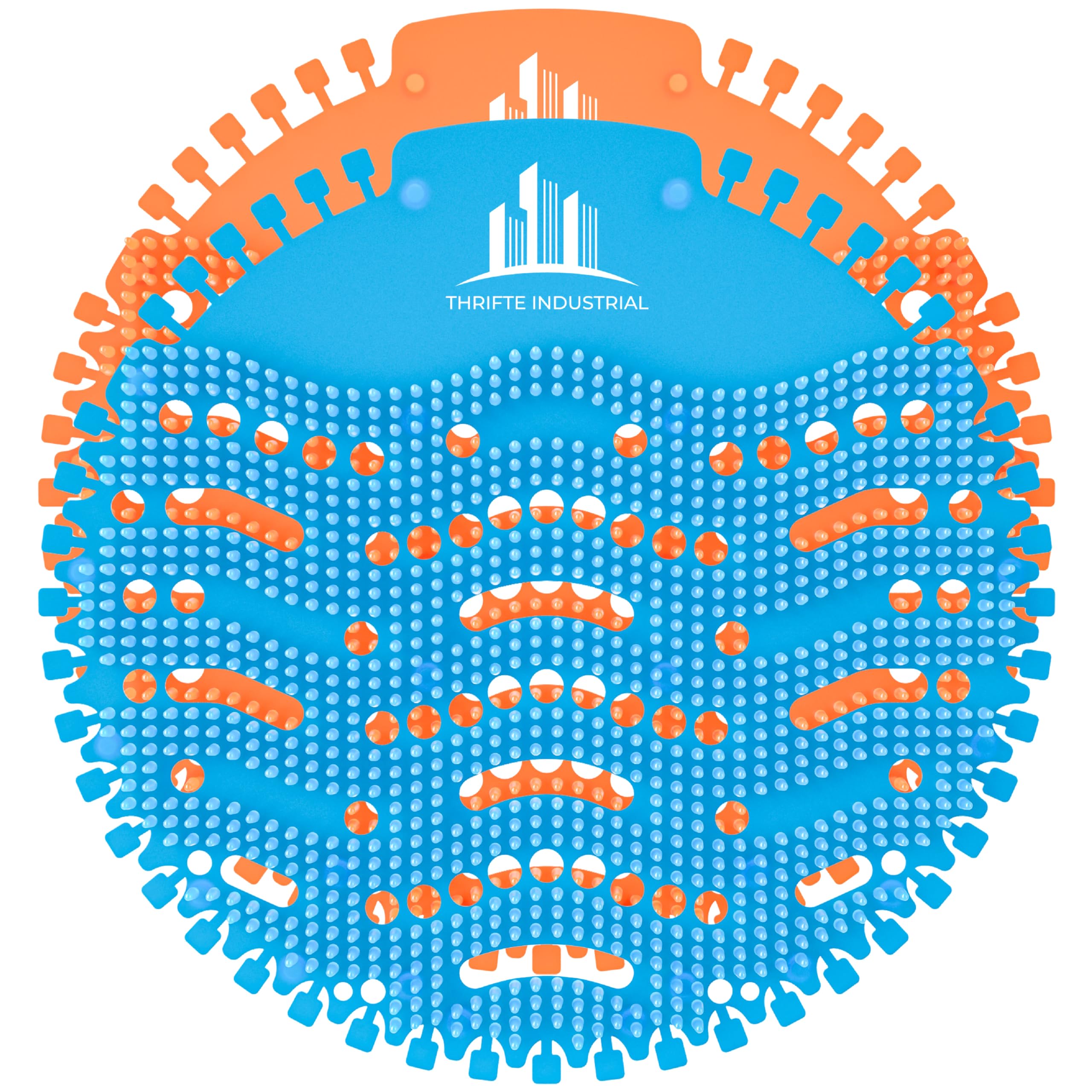 Urinal Screen Mats with Deodorizer & Splash Guard - Odor Eliminator & Air Freshener for Restrooms - 20 Pack (10 Blue + 10 Orange) - Ideal for Schools, Offices & Restaurants - Essential Cleaning Supplies for Public Restrooms & Commercial Bathrooms