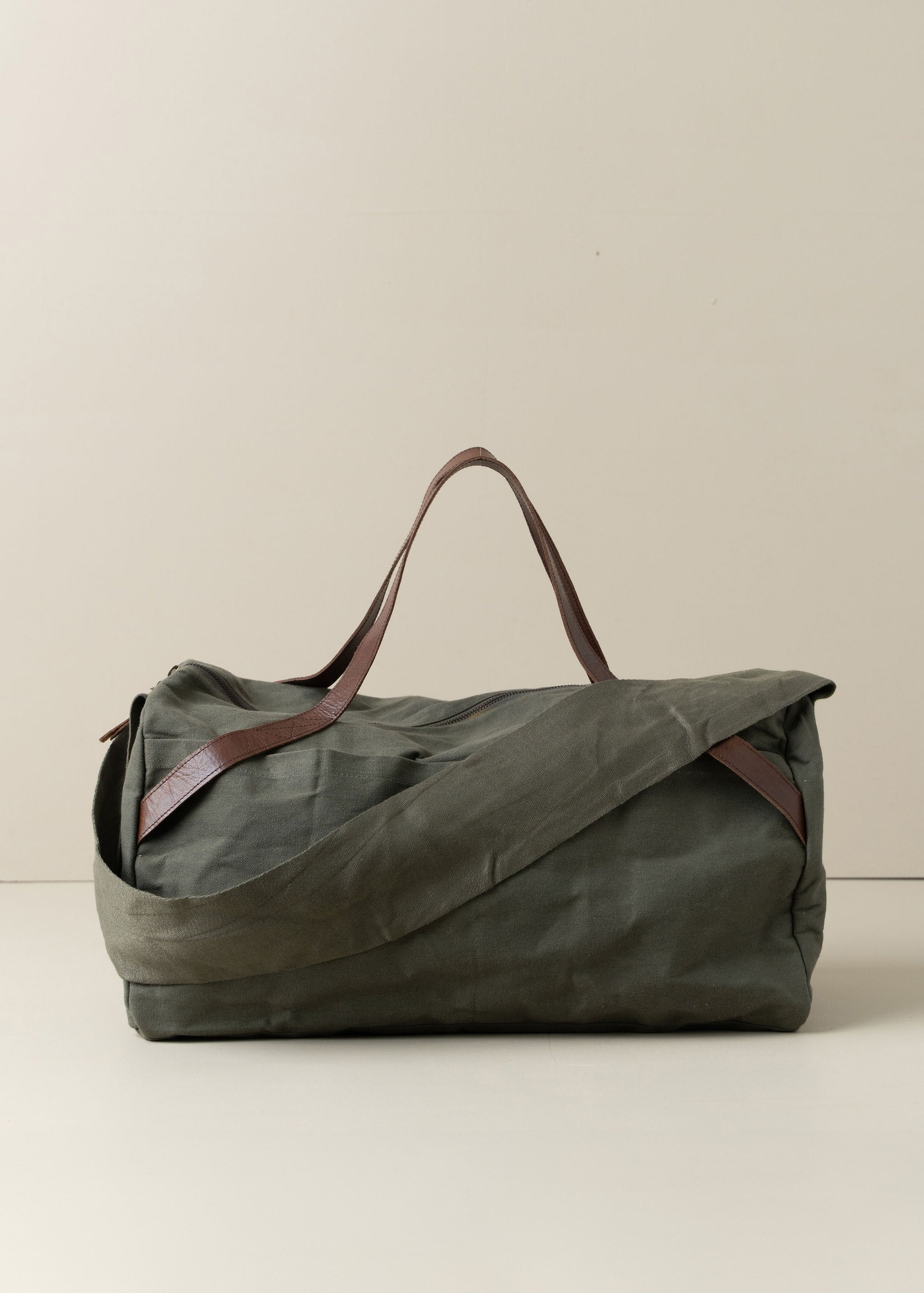 Journey Duffle Canvas Bag - Olive Green Travel Duffel Bag for Gym, Weekend Trips & Outdoor Adventures | Water-Resistant & Durable Carry-On Luggage