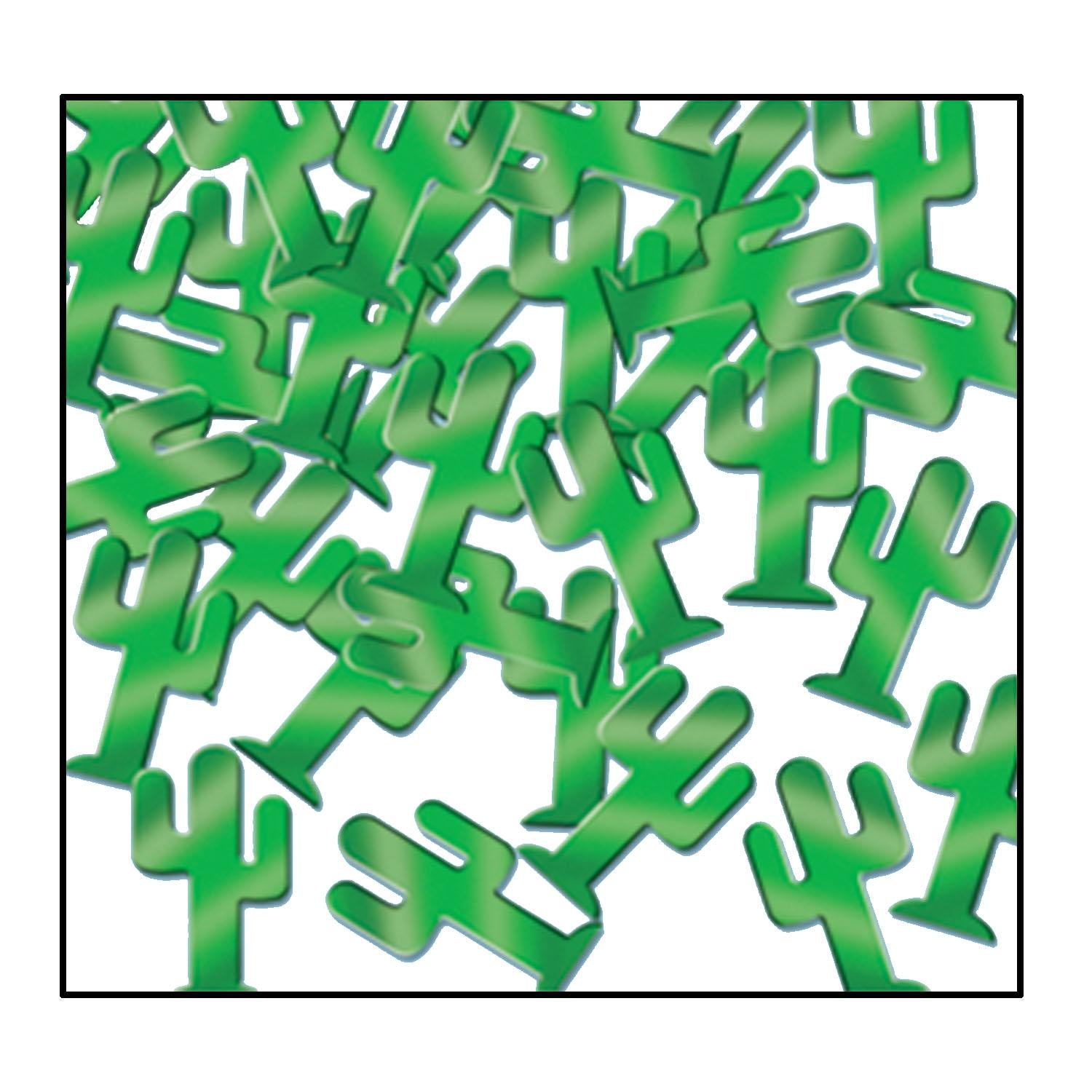 12 Pack Beistle Confetti Cactuses - Green Party Decorations (1 Oz per Pack) for Birthday, Baby Shower & Mexican Fiesta Theme Parties