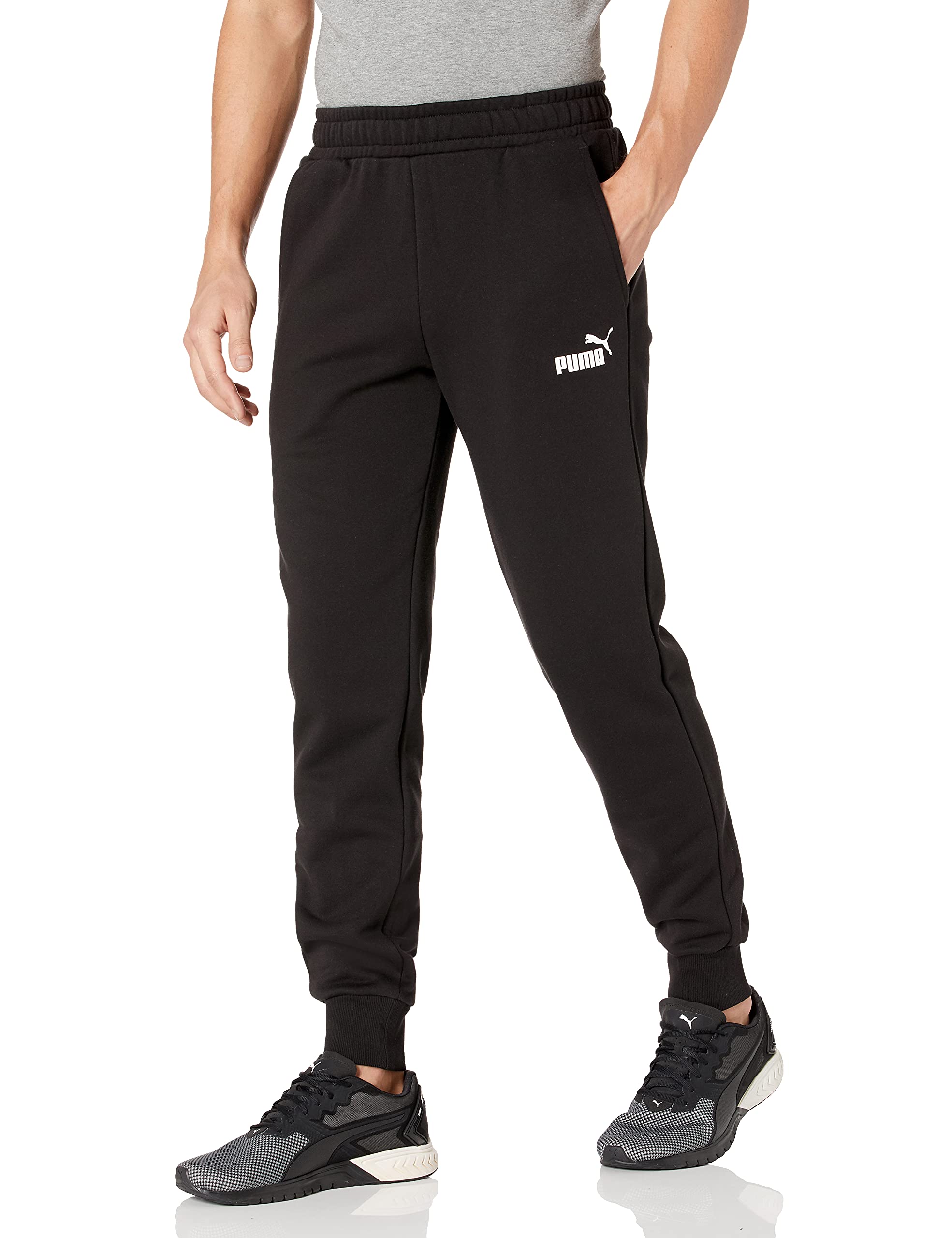 PUMA Men's Essentials Slim Fleece Jogger Pants - Comfortable Athletic Lounge Pants for Running, Gym & Casual Wear