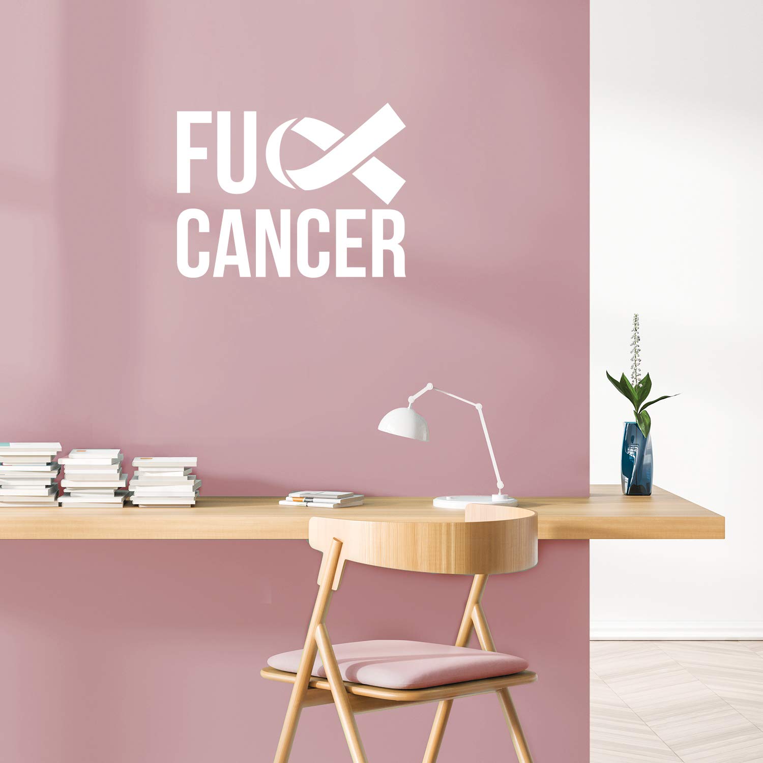 Vinyl Wall Art Decal - Pink Ribbon Breast Cancer Awareness Sticker - 17