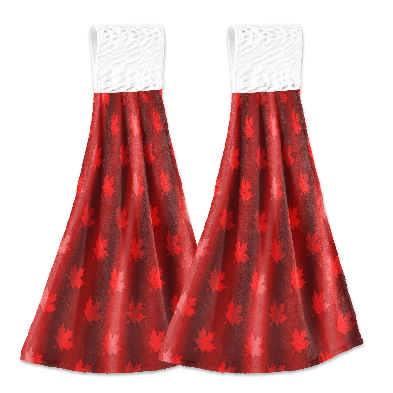 Fast-Drying Hanging Kitchen Towels Set of 2 - Absorbent Dish Cloths with Ties for Kitchen & Bathroom - Perfect for Drying Dishes, Wiping Countertops & Hand Drying (20405081)