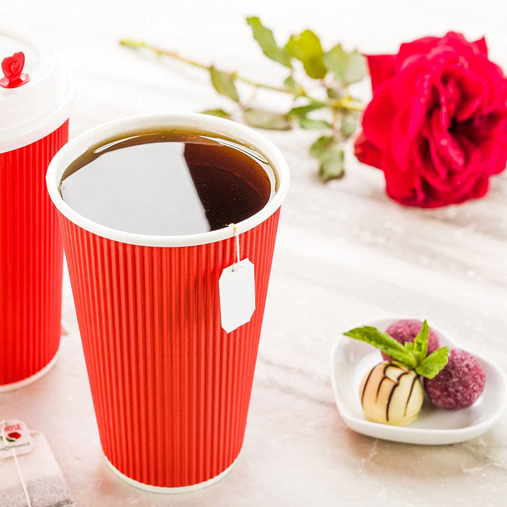 20oz Ripple Insulated Coffee Cups - 10 Pack Double Wall Corrugated Paper Cups with Secure Grip | Leakproof & Sustainable | Matching Lids Sold Separately | Perfect for Coffee Shops, Offices & Catering Events