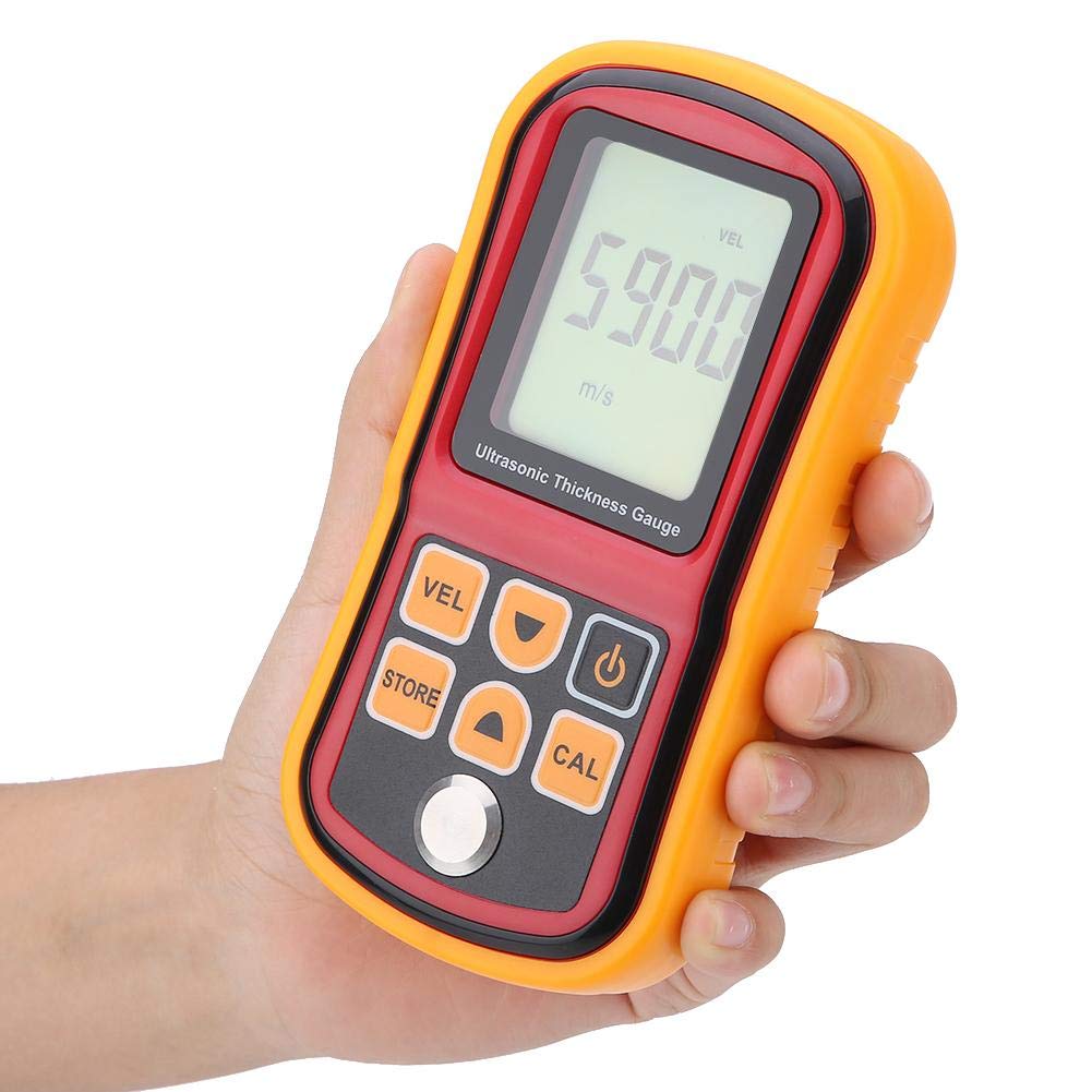 Akozon Digital Ultrasonic Thickness Gauge Meter - 1.2-300mm Metal Thickness Tester with Sound Velocity Measurement | Ideal for Industrial Quality Control, Automotive Repair & Metal Fabrication