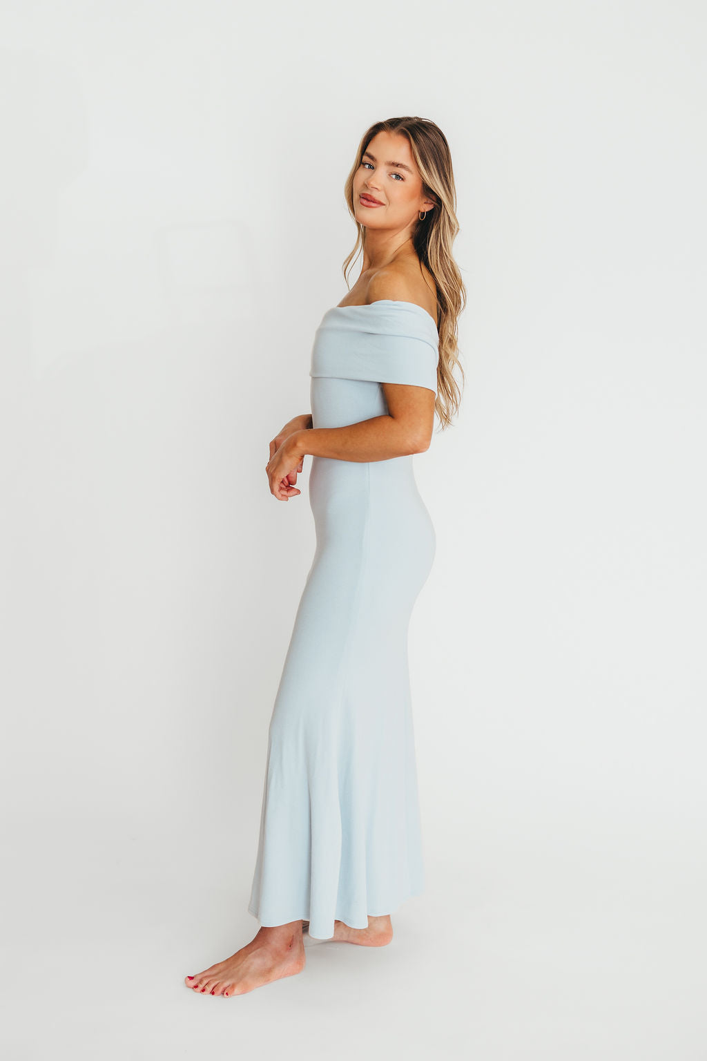 Monroe Maxi Dress in Blue - Bump Friendly Maternity Dress for Pregnancy & Nursing | Perfect for Casual Outings, Beach Vacations & Special Occasions