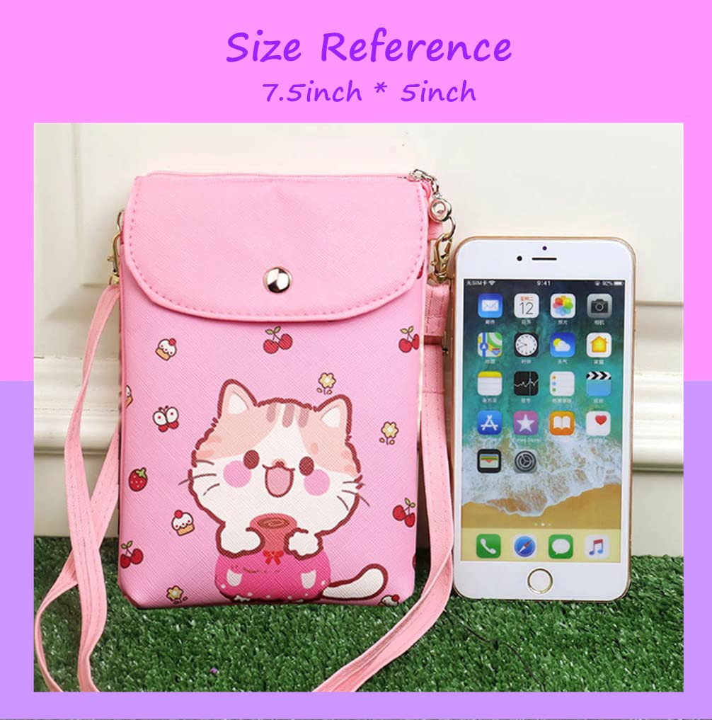Little Girls Phone Bag - Small Crossbody Bags for Kids - Cute Cellphone Purse for School, Travel & Play
