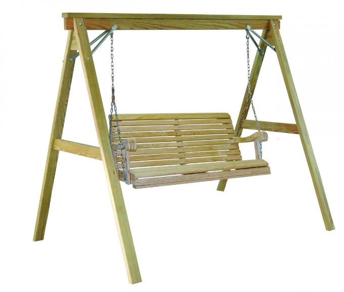 4 Foot Swing Set with A-Frame Stand - Heavy Duty Outdoor Swing for Kids & Adults - Perfect for Backyard, Garden, and Playground Fun