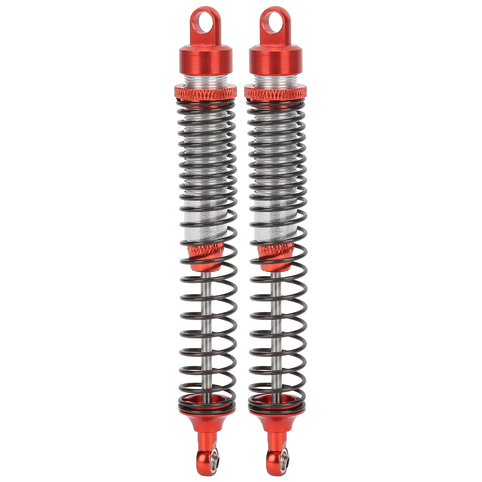 1/10 Scale RC Damper Shocks - 130mm Aluminum Alloy Shock Absorbers for HSP RGT Himoto Redcat RC Cars | High Performance Suspension System for Off-Road Racing & Crawling (Red)
