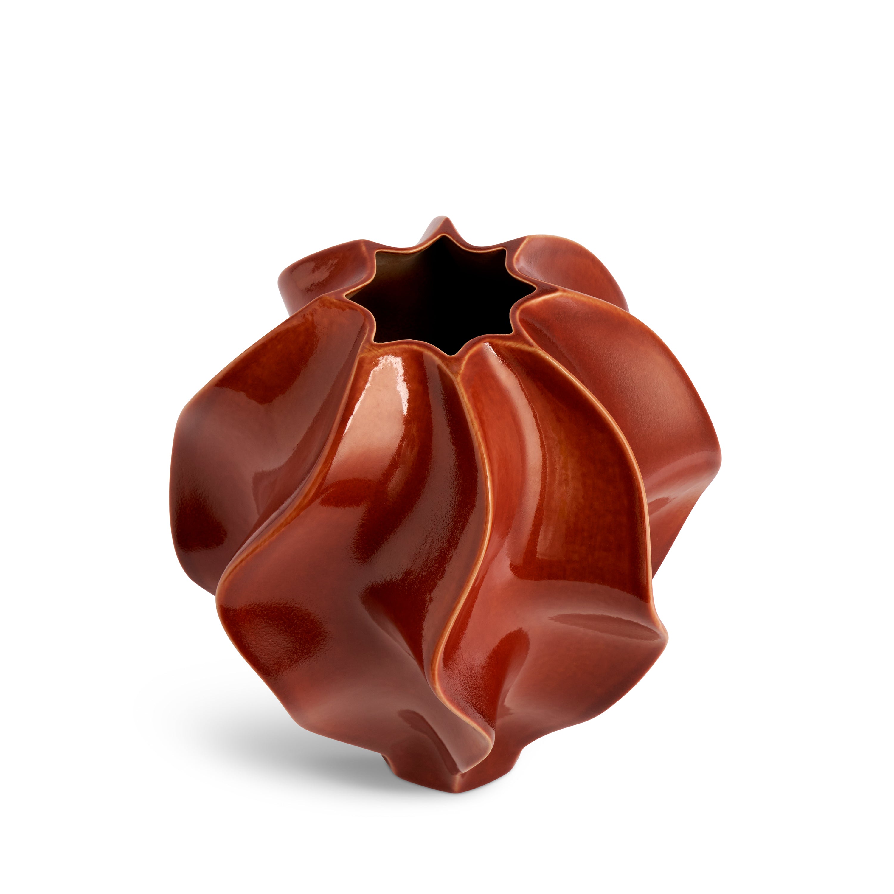 Douro Vase in Paprika - Medium Size Ceramic Vase for Home Decor, Wedding Centerpieces & Floral Arrangements