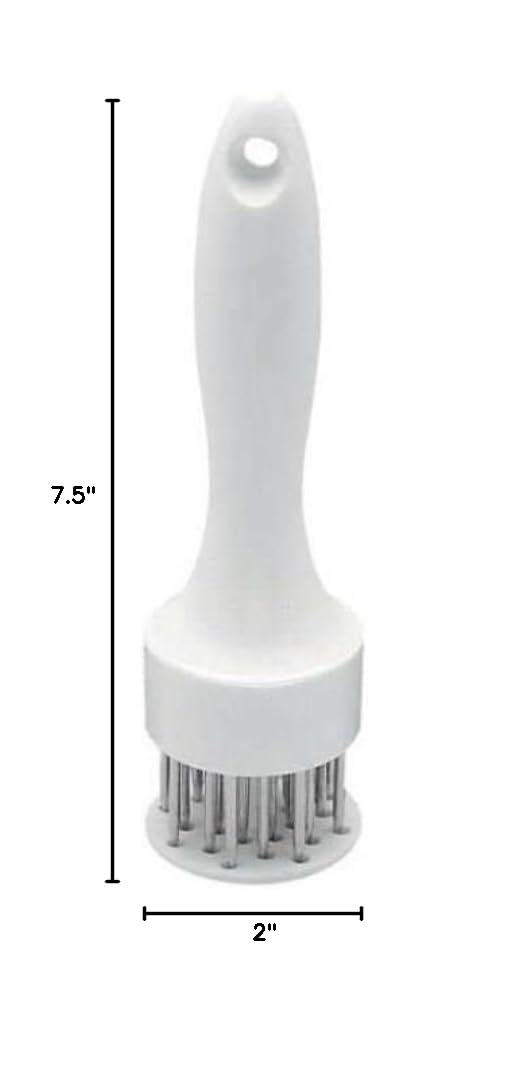 Premium Spring-Loaded Stainless Steel Meat Tenderizer with Ergonomic Handle - Perfect for Grilling, BBQ, and Home Cooking Kitchen Accessories