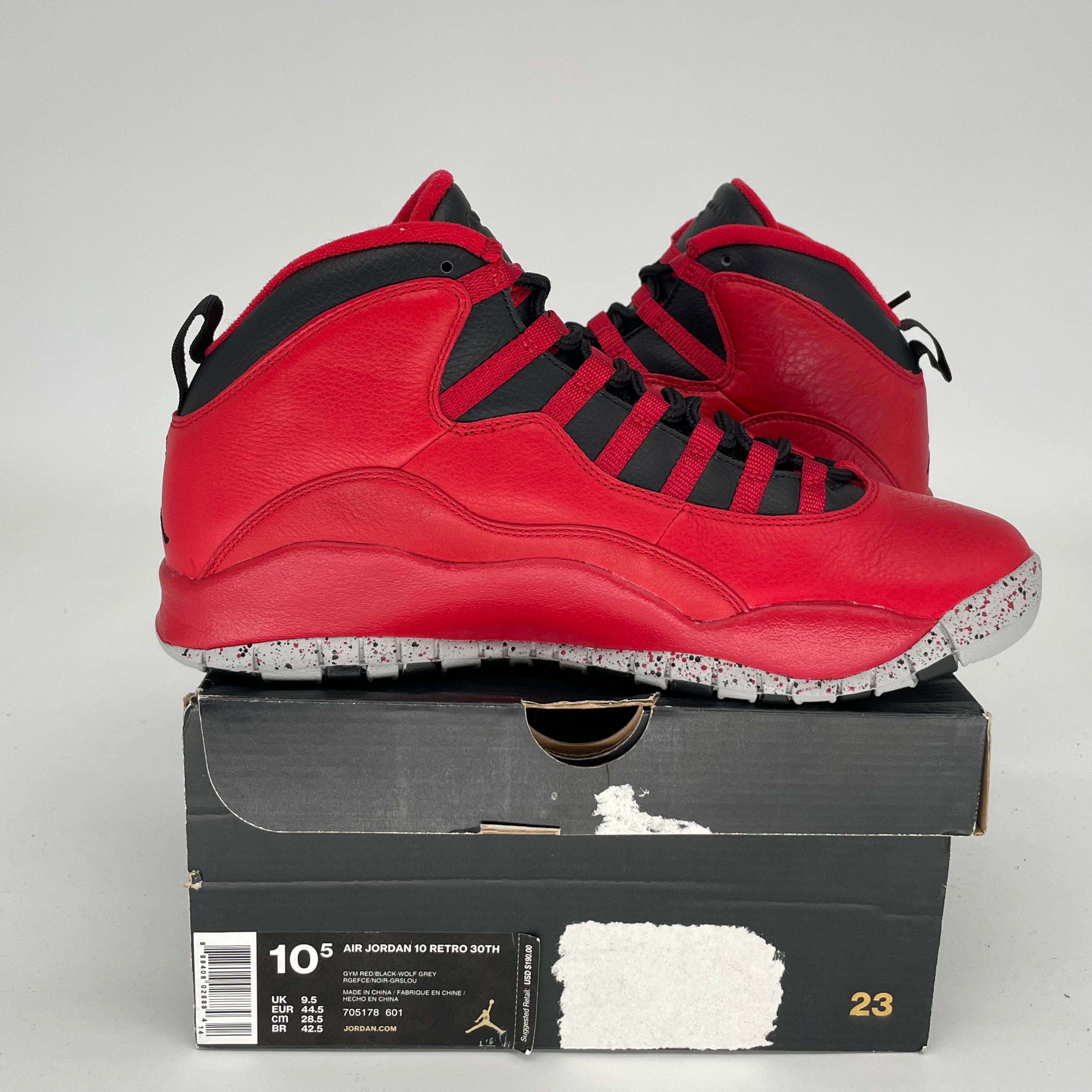 AIR JORDAN 10 BULLS OVER BROADWAY Men's Basketball Shoes Size 10.5 - 705178-601 | Retro Sneakers for Streetwear & Sports Performance