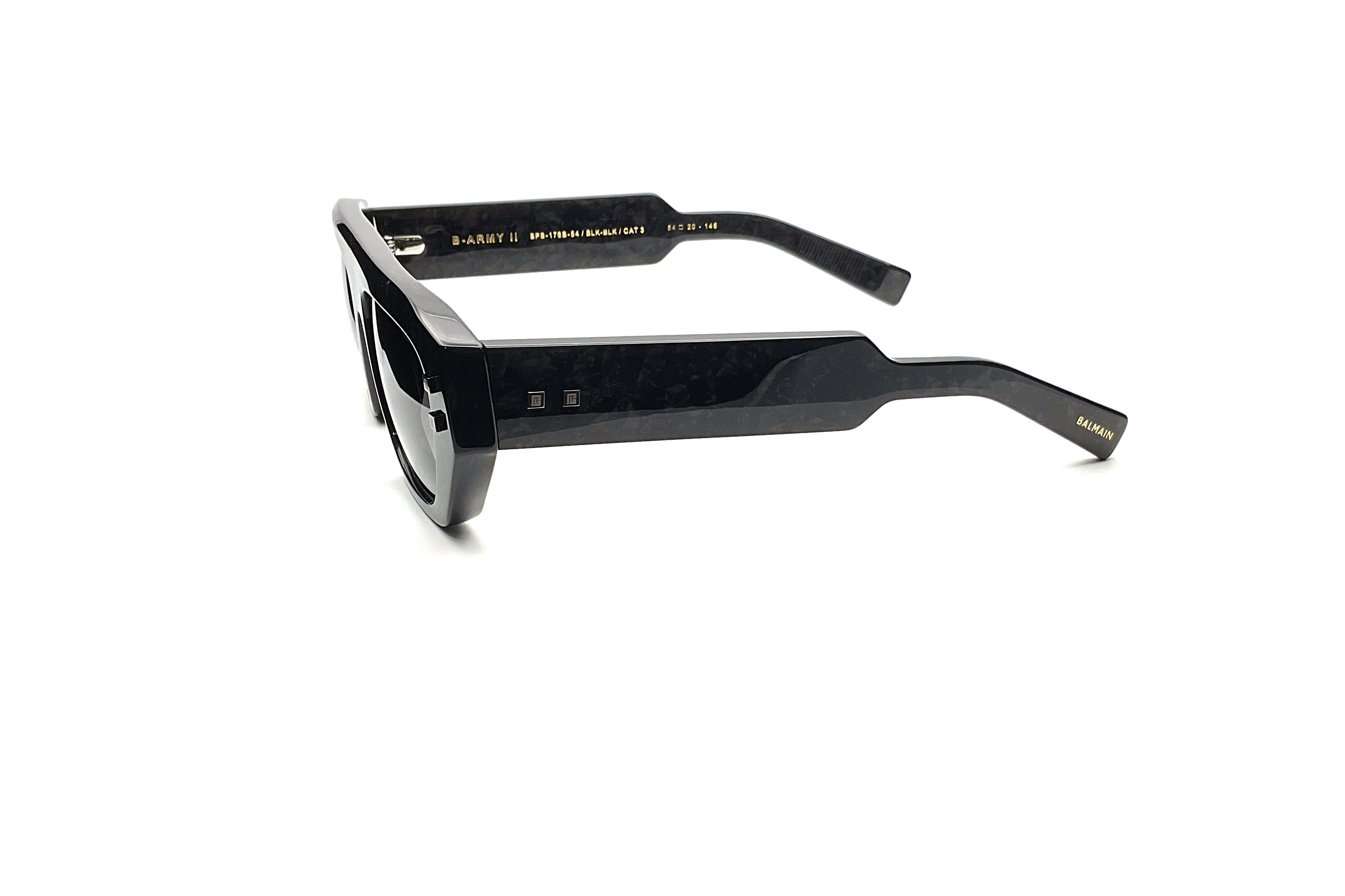 Balmain B Army II Sunglasses - Classic Black Aviator Style for Men & Women | Perfect for Outdoor Activities, Travel, and Fashion Statements
