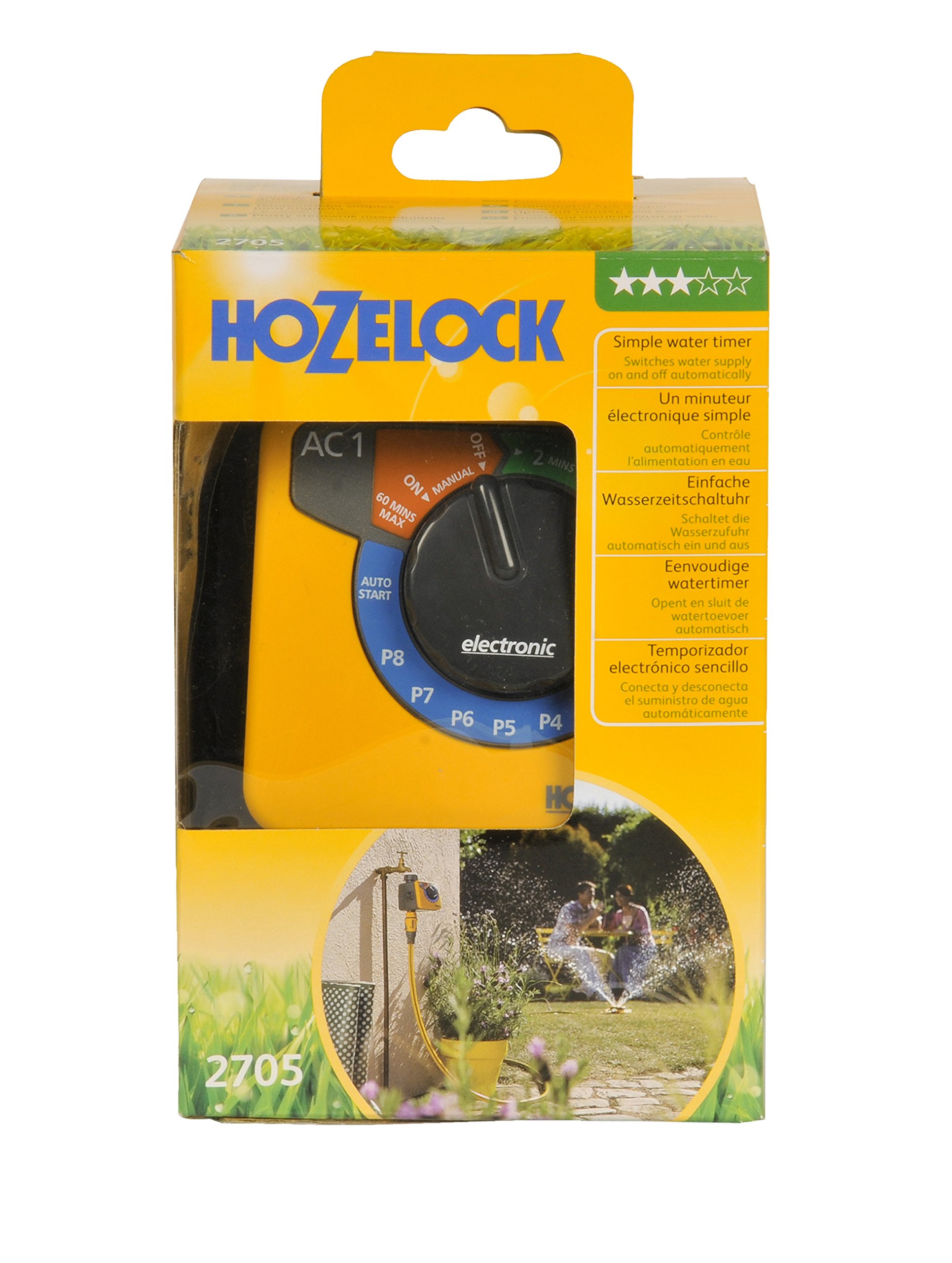 Hozelock Simple Water Timer - Automatic Garden Irrigation System for Lawns, Plants & Flower Beds | Easy-to-Use Outdoor Sprinkler Timer for Water Conservation