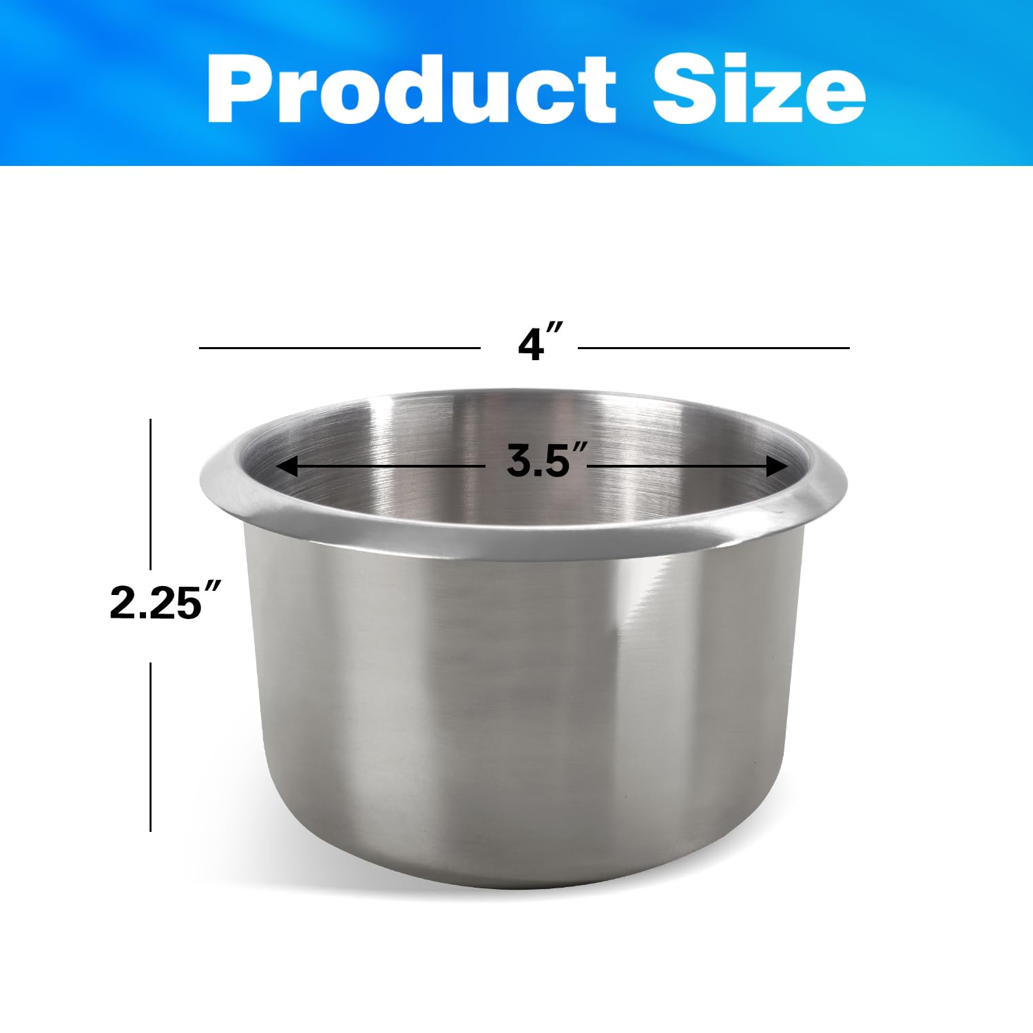 Stainless Steel Cup Holder for Poker Tables, Desks, Boats & Vehicles - GSE Games & Sports Expert | Perfect for Casino Nights, Office Work, Road Trips & Outdoor Adventures