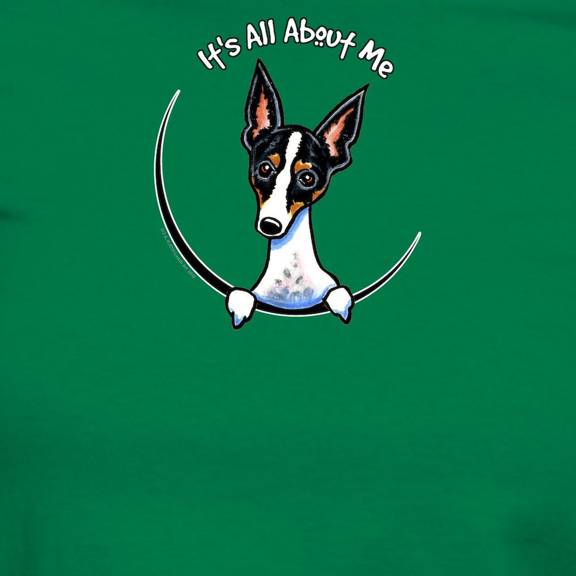 Rat Terrier IAAM Logo Women's Cotton Dark T-Shirt | Comfortable Casual Tee for Dog Lovers | Perfect for Daily Wear, Dog Parks & Pet Owner Meetups